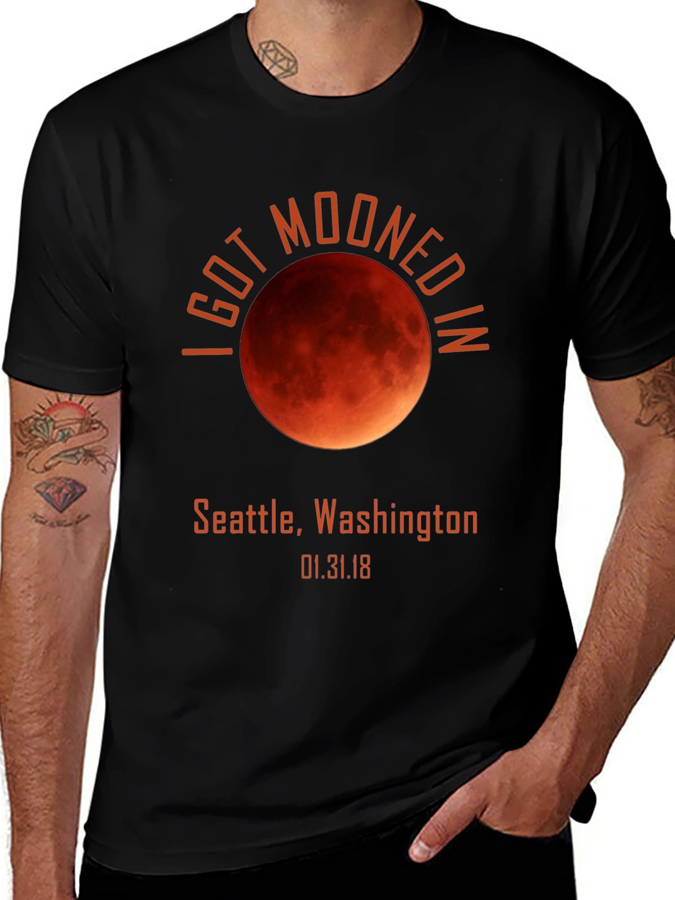 I Got Mooned in Seattle Blood Moon T-Shirt