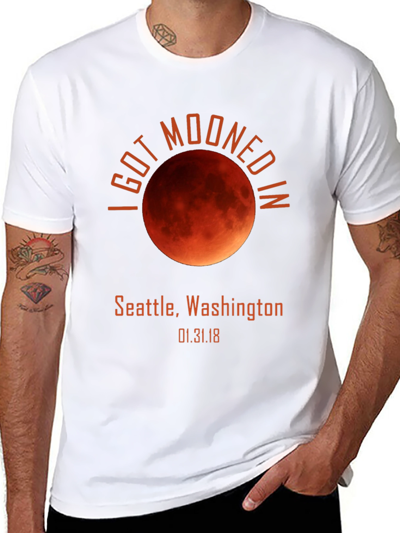I Got Mooned in Seattle Blood Moon T-Shirt