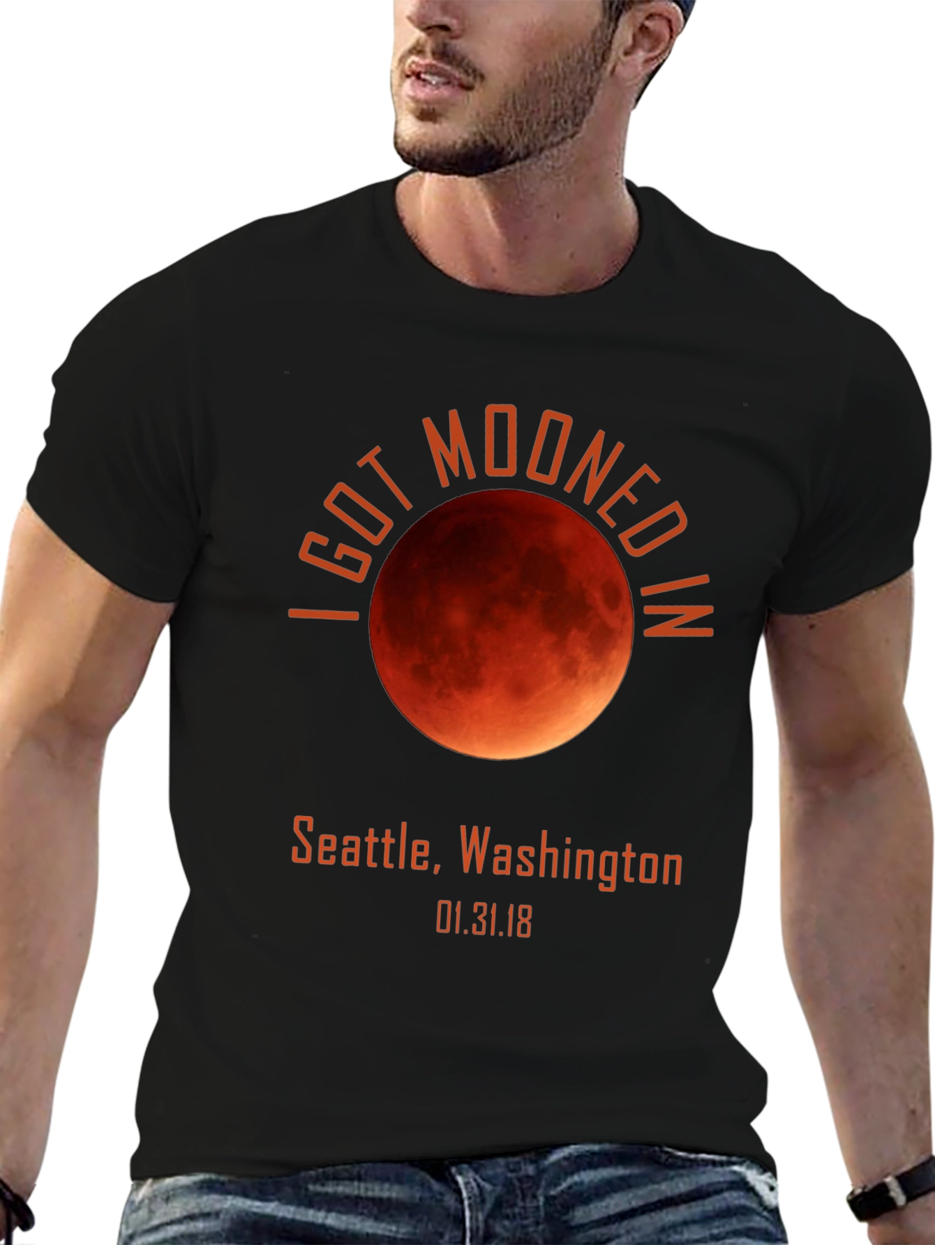 I Got Mooned in Seattle Blood Moon T-Shirt