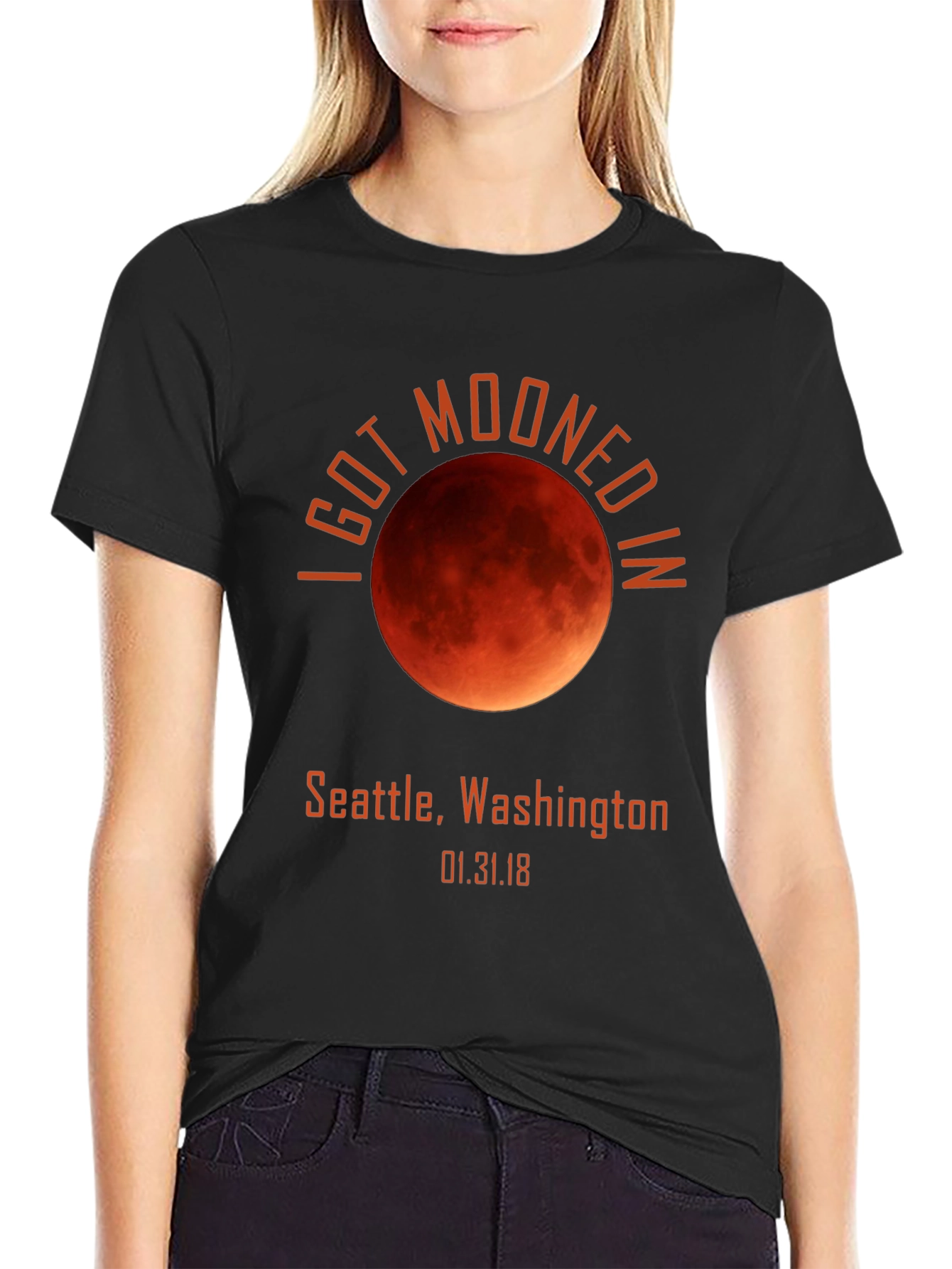 I Got Mooned in Seattle Blood Moon T-Shirt