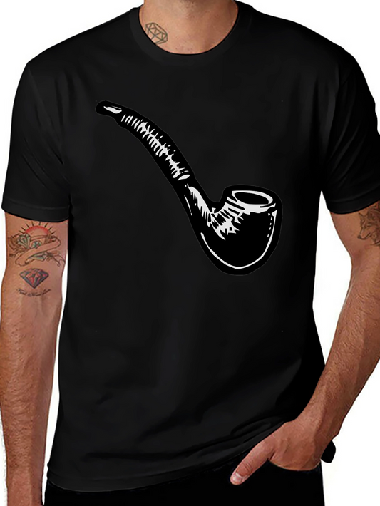 Smoking Pipe T-Shirt - Classic Black Cotton Tee