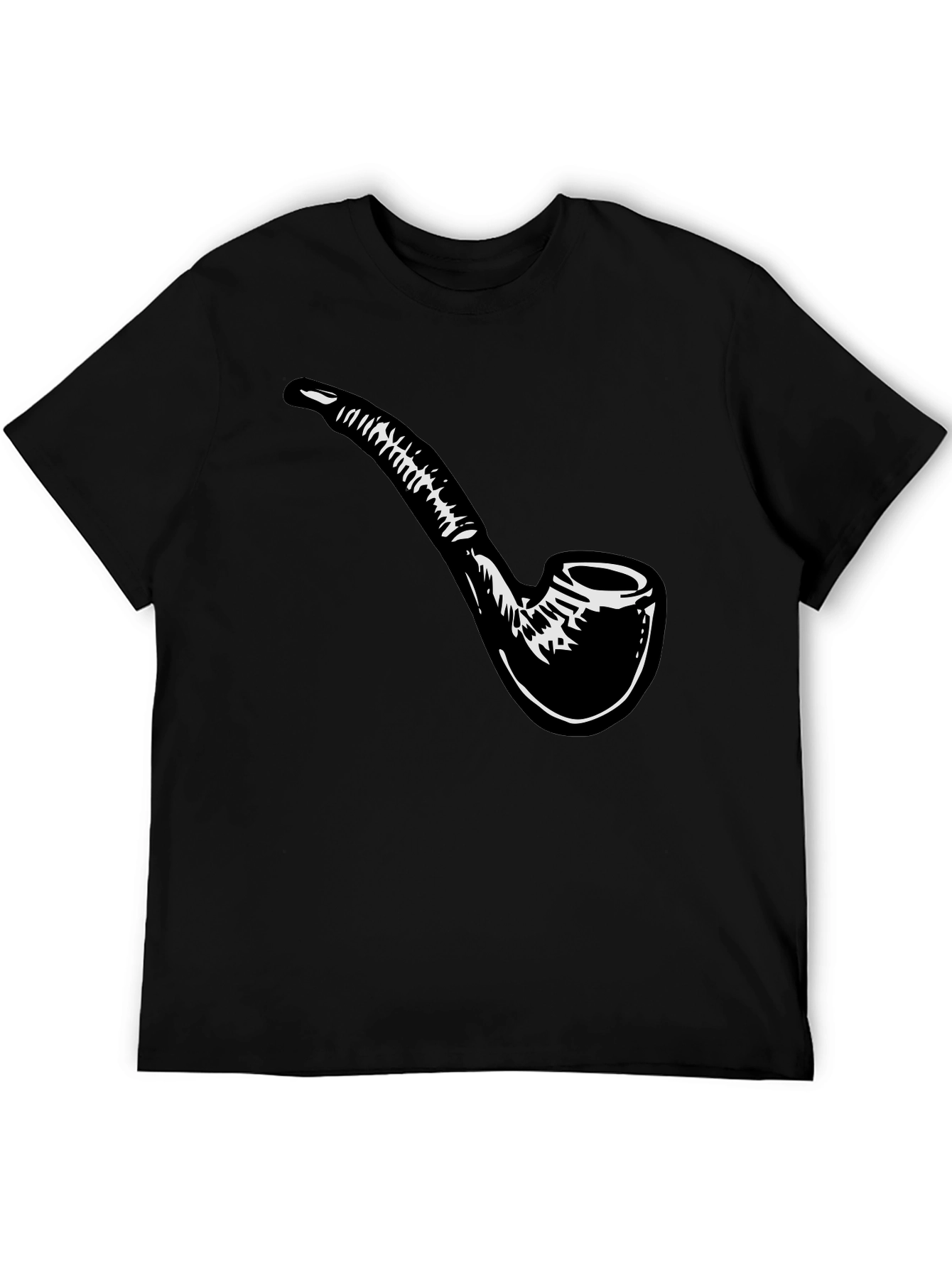 Smoking Pipe T-Shirt - Classic Black Cotton Tee