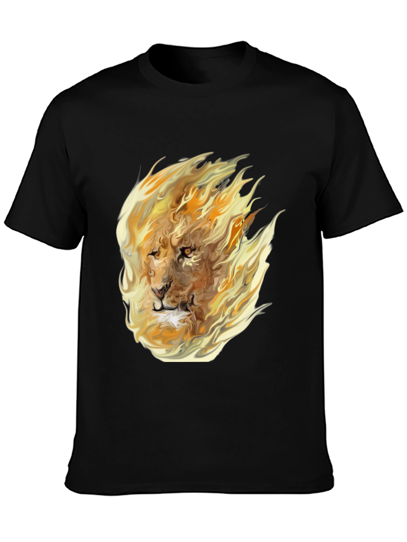 Fiery Lion Graphic Tee - Bold Style