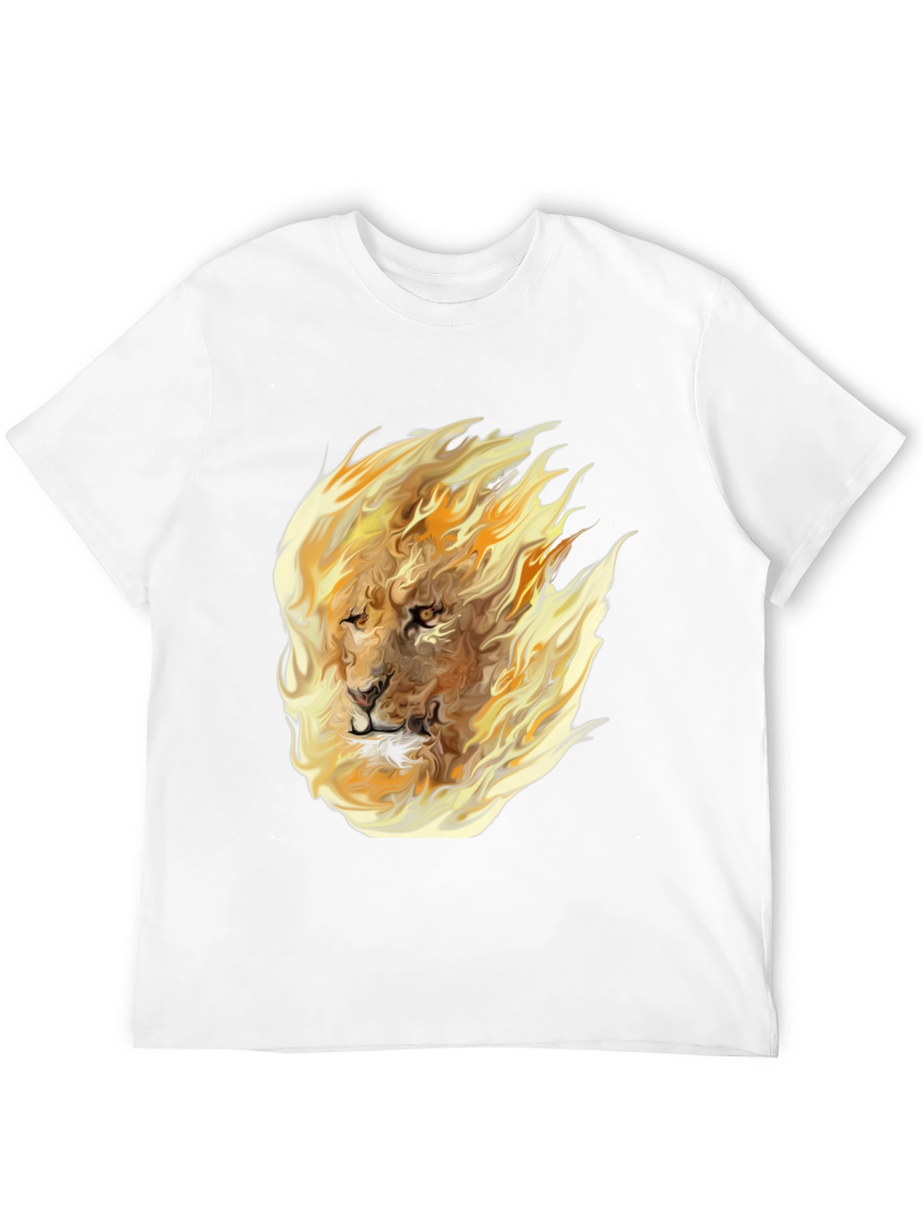 Fiery Lion Graphic Tee - Bold Style