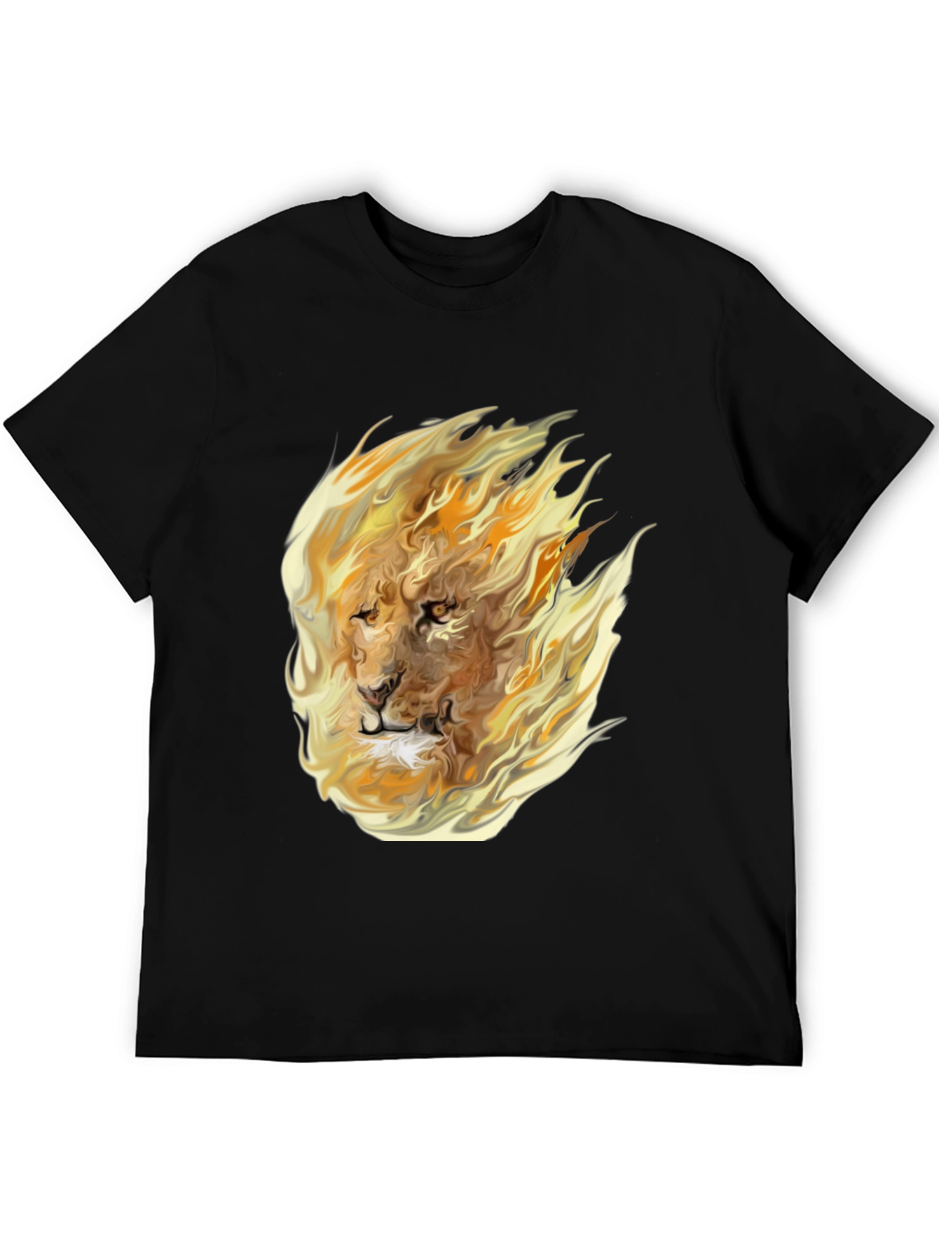 Fiery Lion Graphic Tee - Bold Style