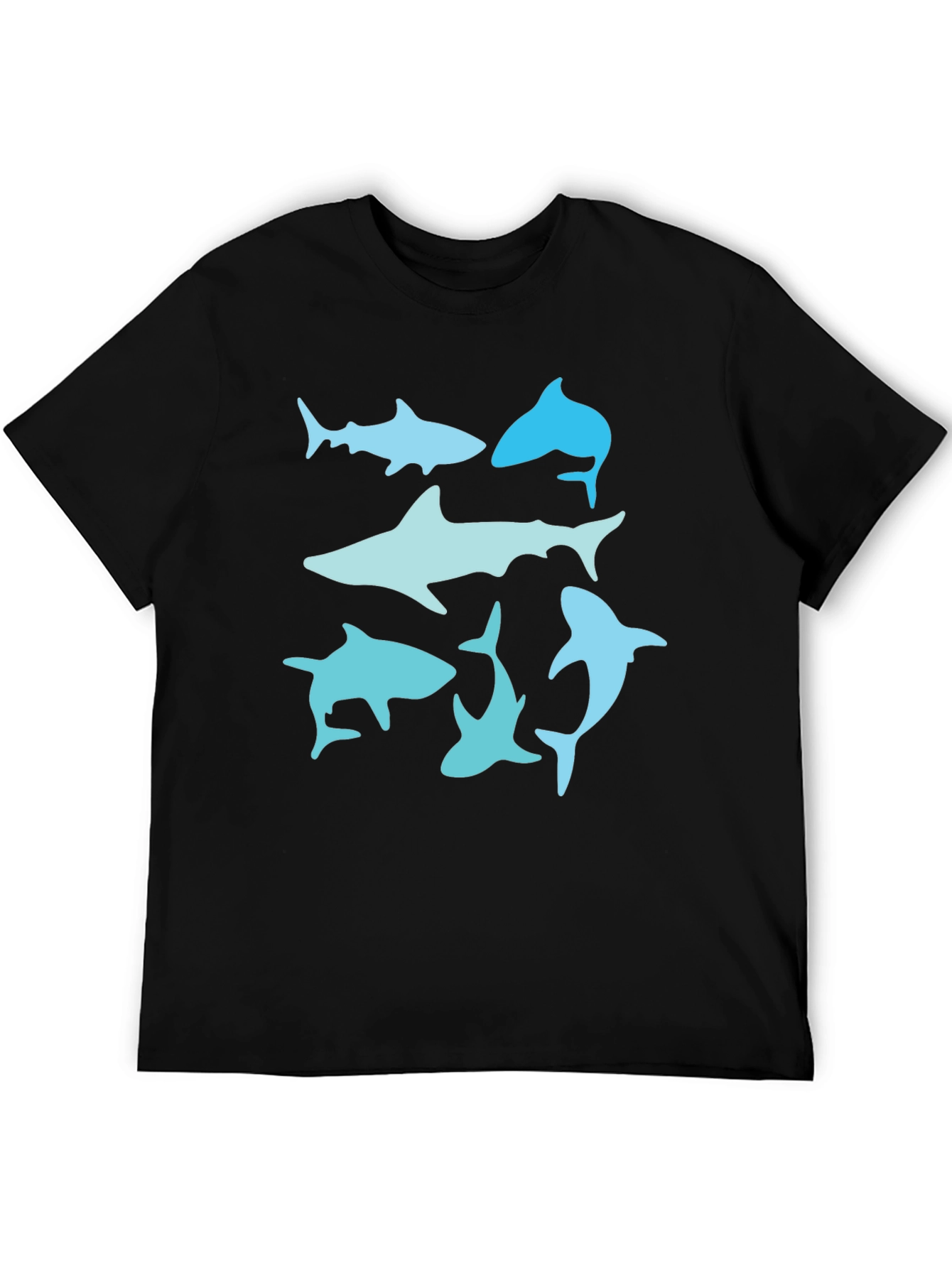 Shark Graphic Tee - Black Casual Shirt