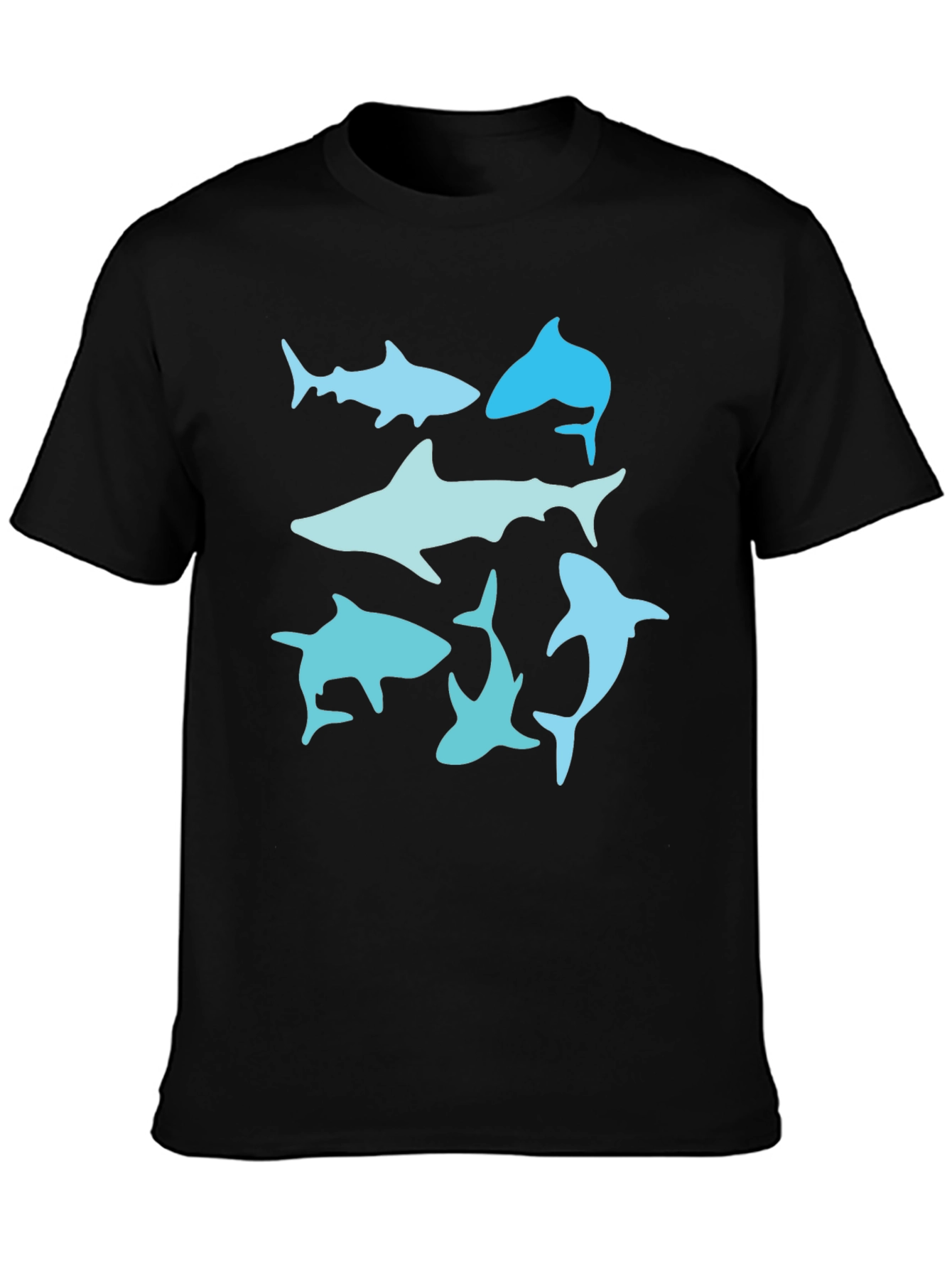 Shark Graphic Tee - Black Casual Shirt