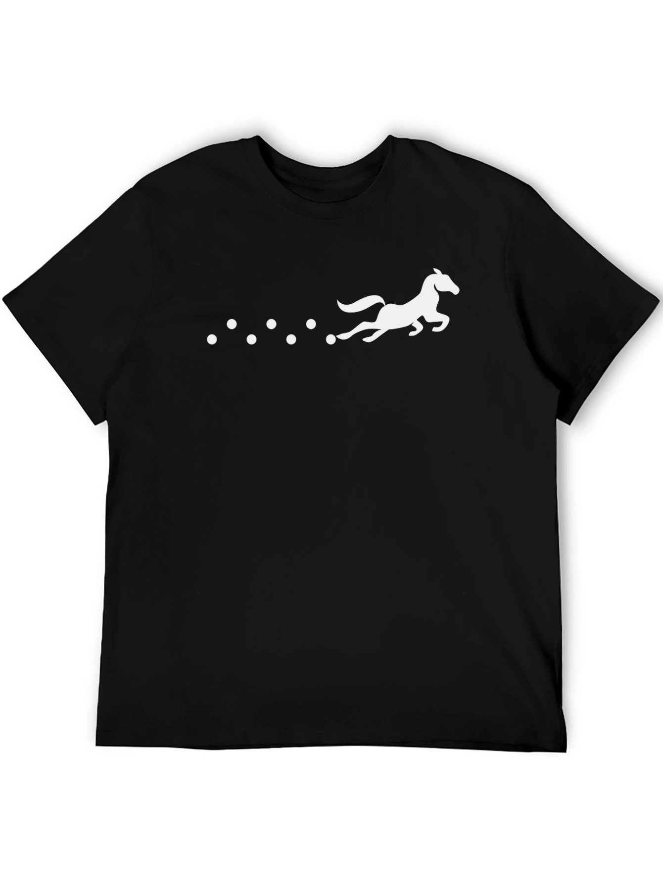 Horse Silhouette Graphic Tee - Black