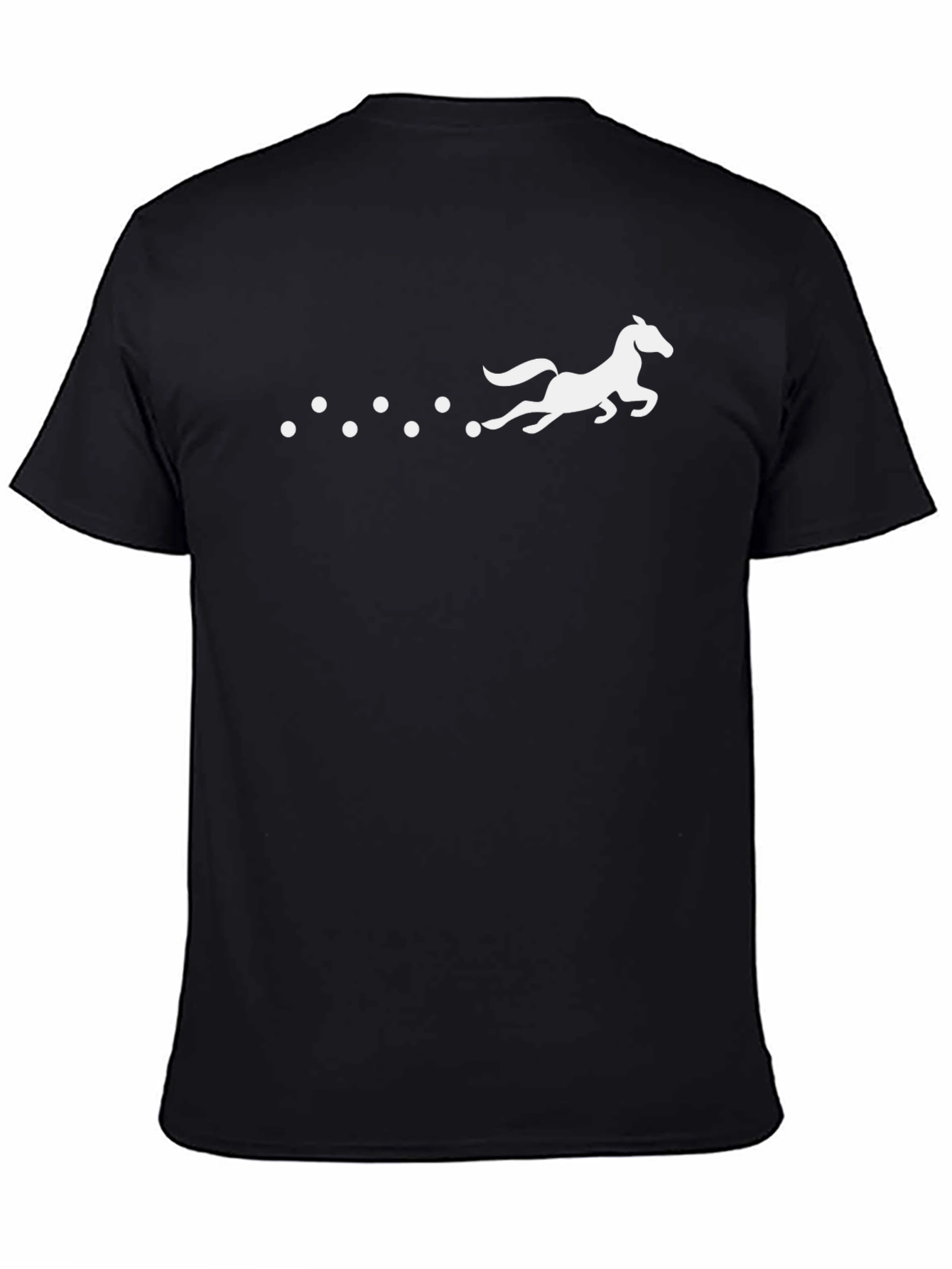 Horse Silhouette Graphic Tee - Black