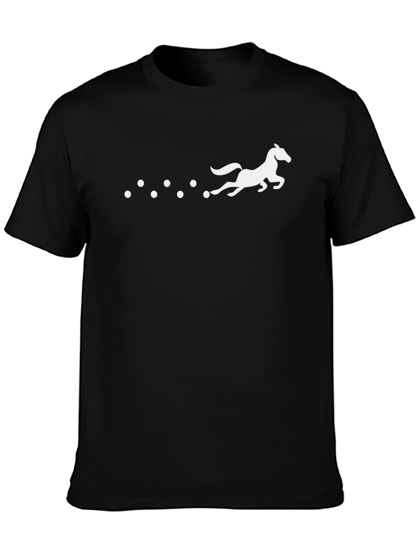 Horse Silhouette Graphic Tee - Black