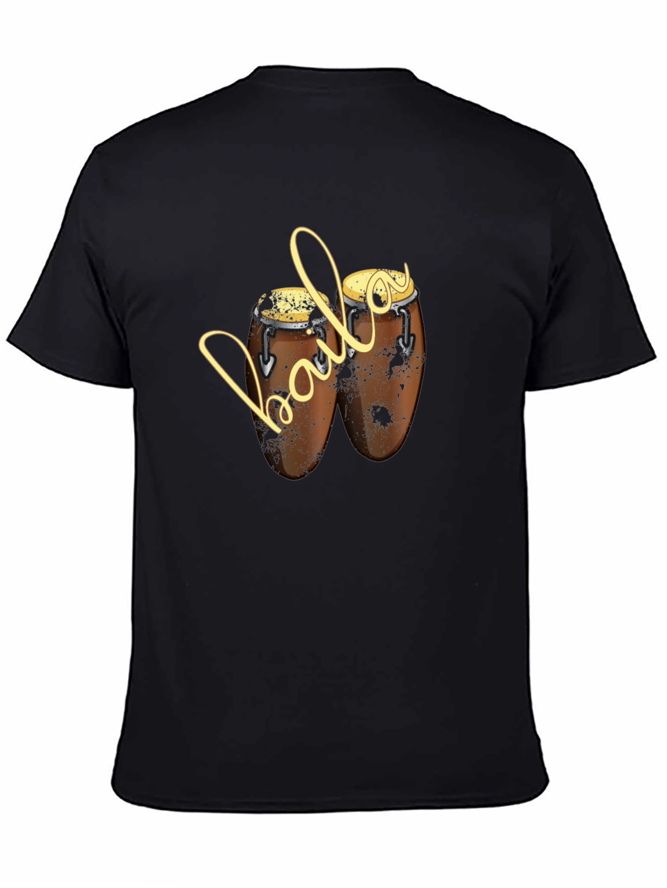 Baila Conga Drum T-Shirt - Black