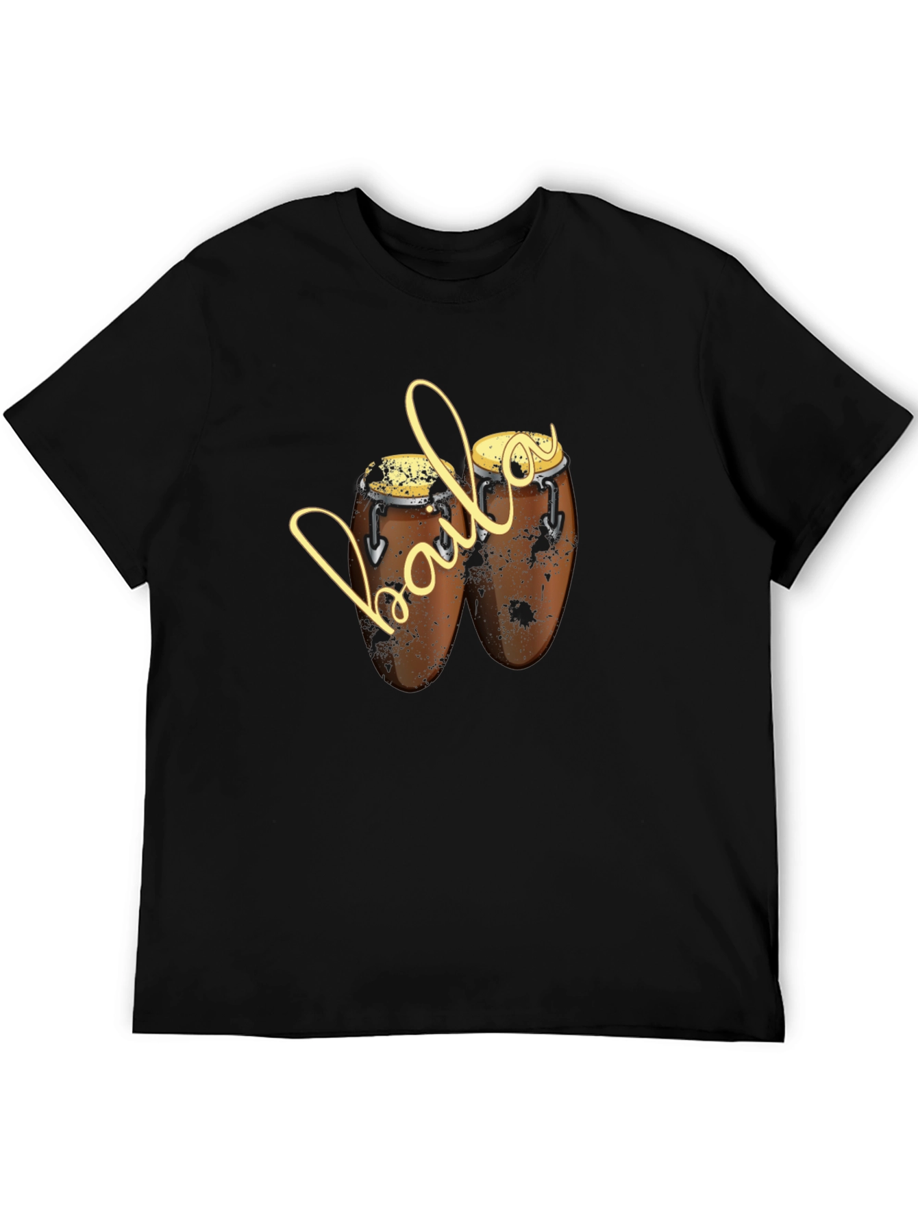 Baila Conga Drum T-Shirt - Black