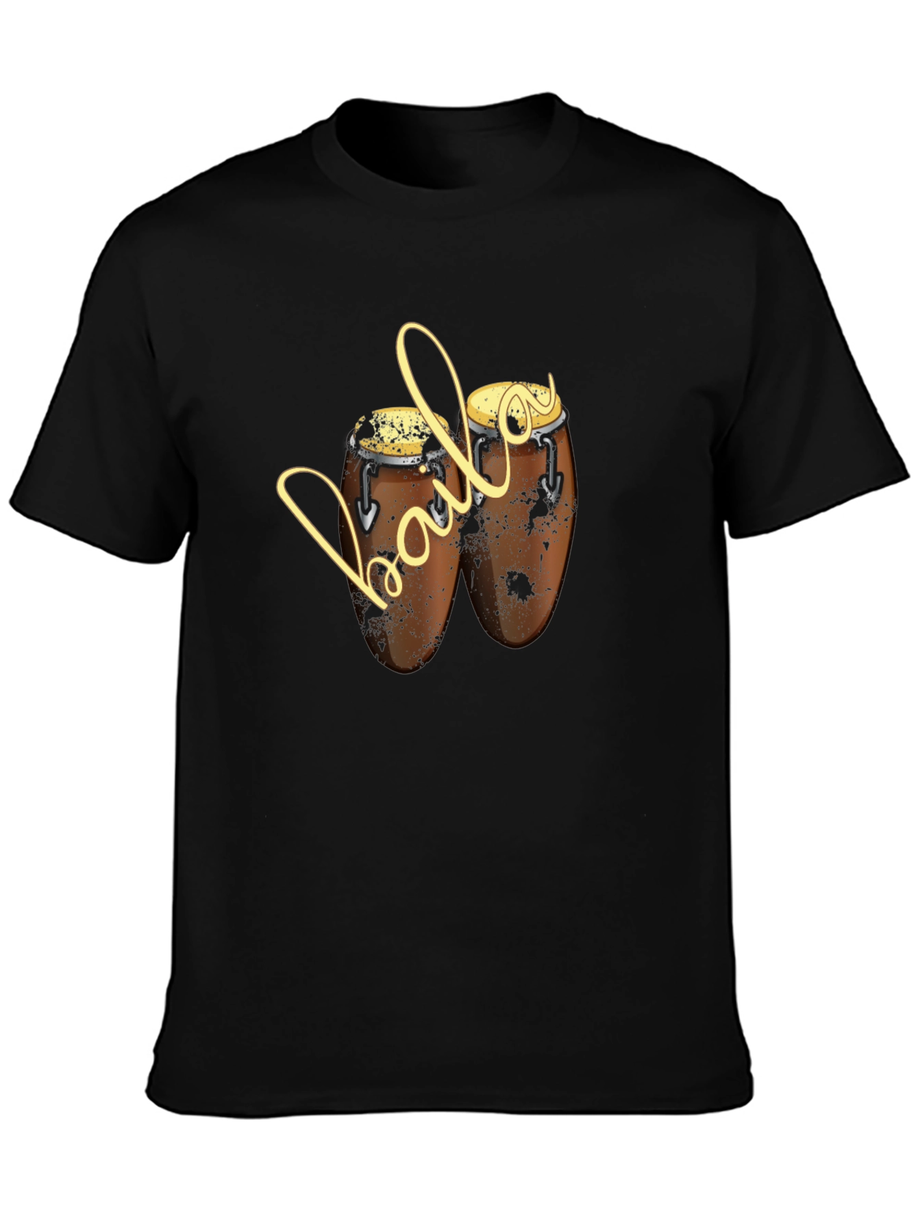 Baila Conga Drum T-Shirt - Black