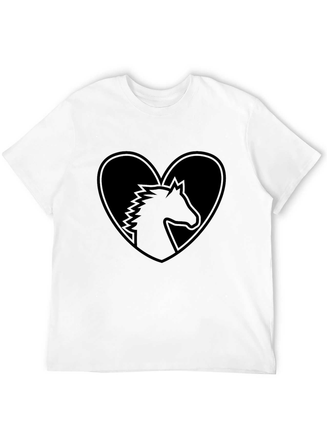 Horse Lover Tee - Heart Silhouette Graphic Shirt