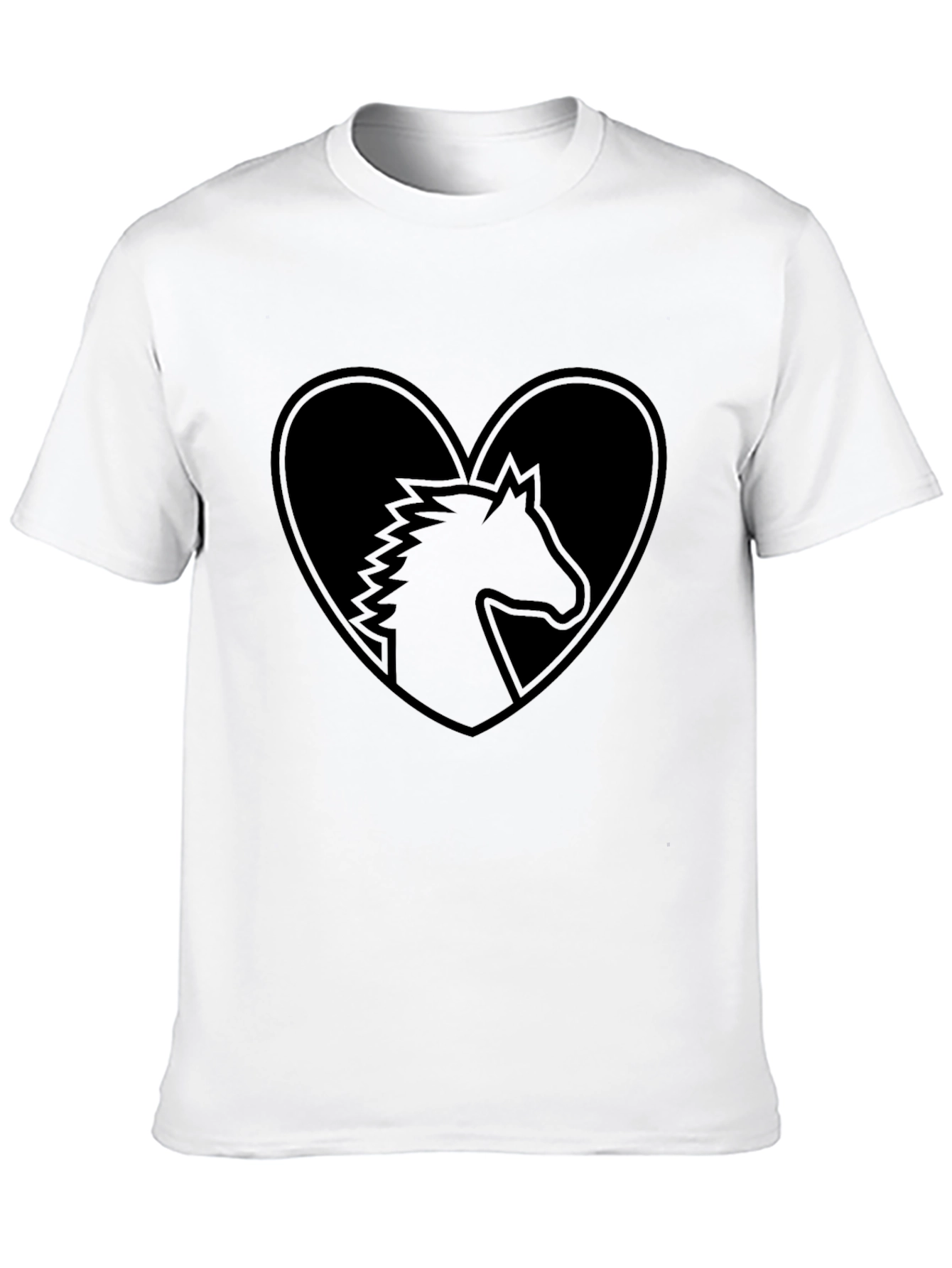 Horse Lover Tee - Heart Silhouette Graphic Shirt