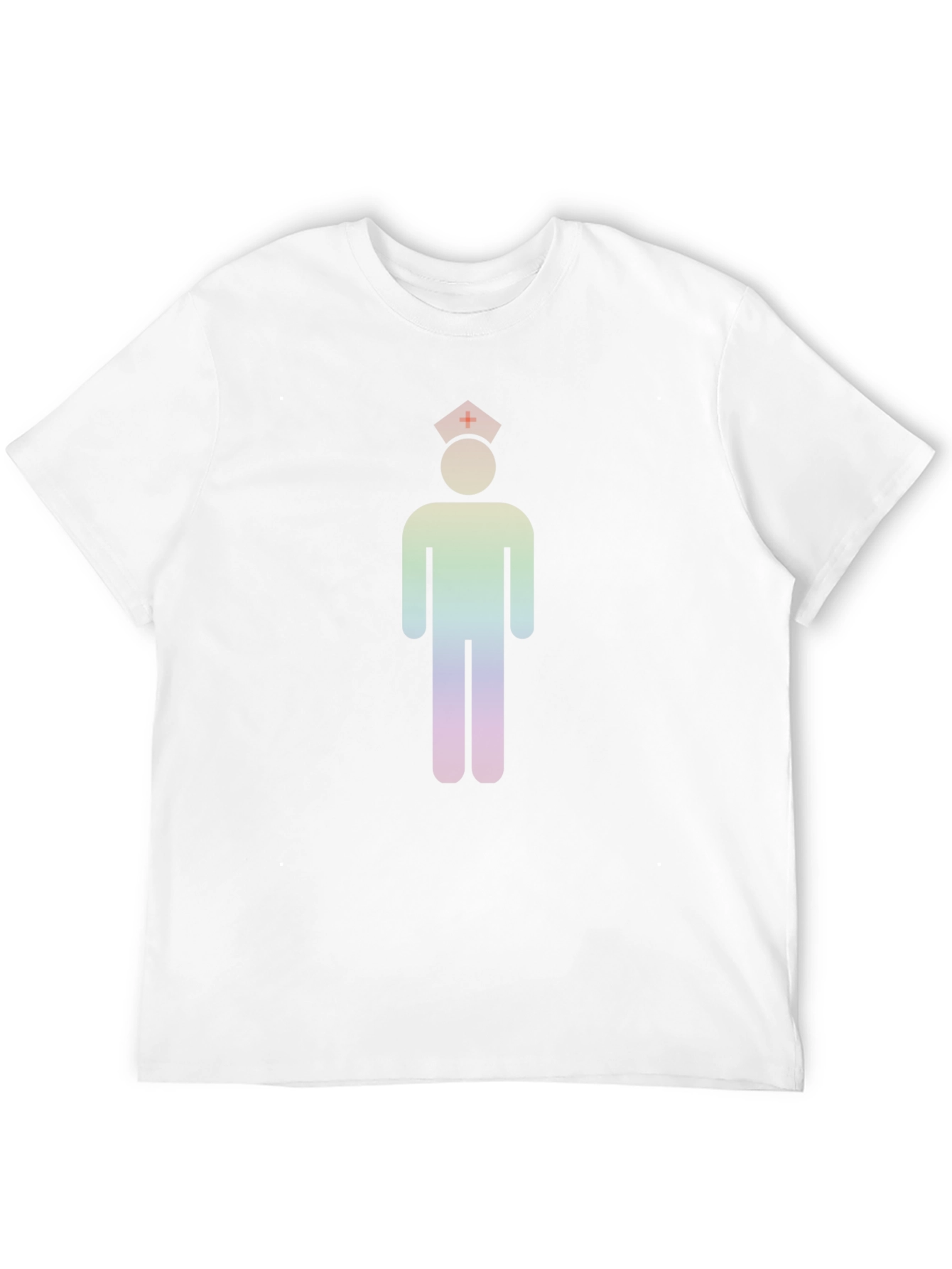 Rainbow Nurse Icon Black T-Shirt