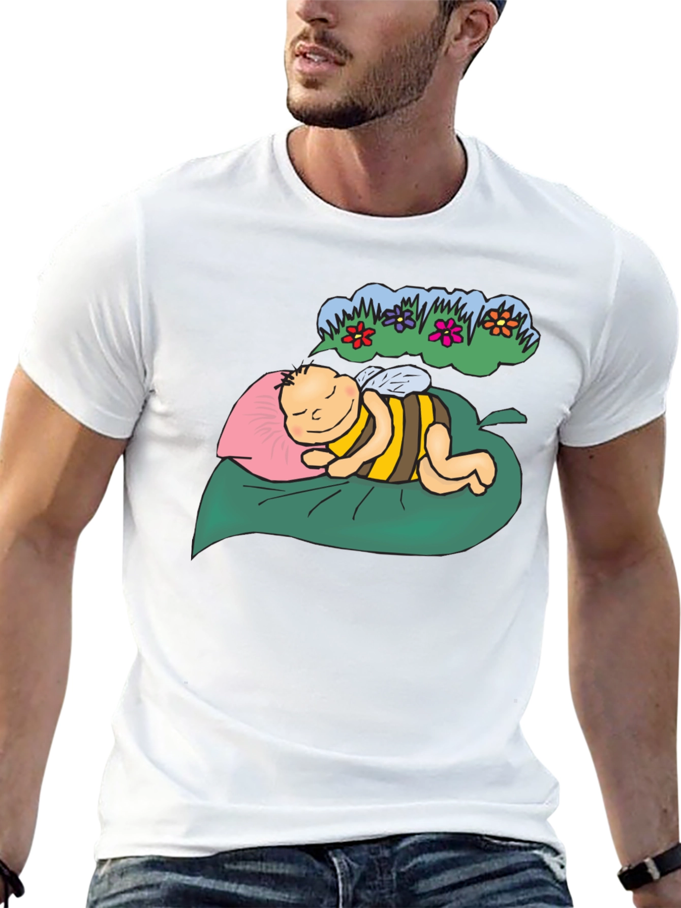 Dreaming Bee Graphic Tee - Black