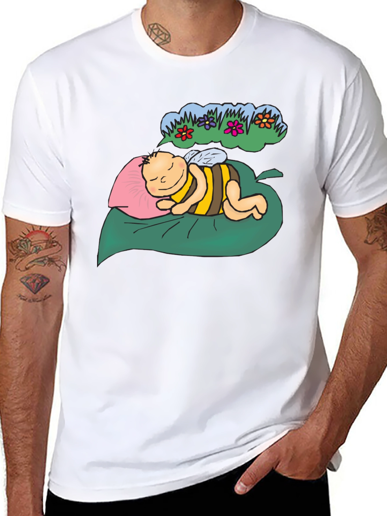 Dreaming Bee Graphic Tee - Black