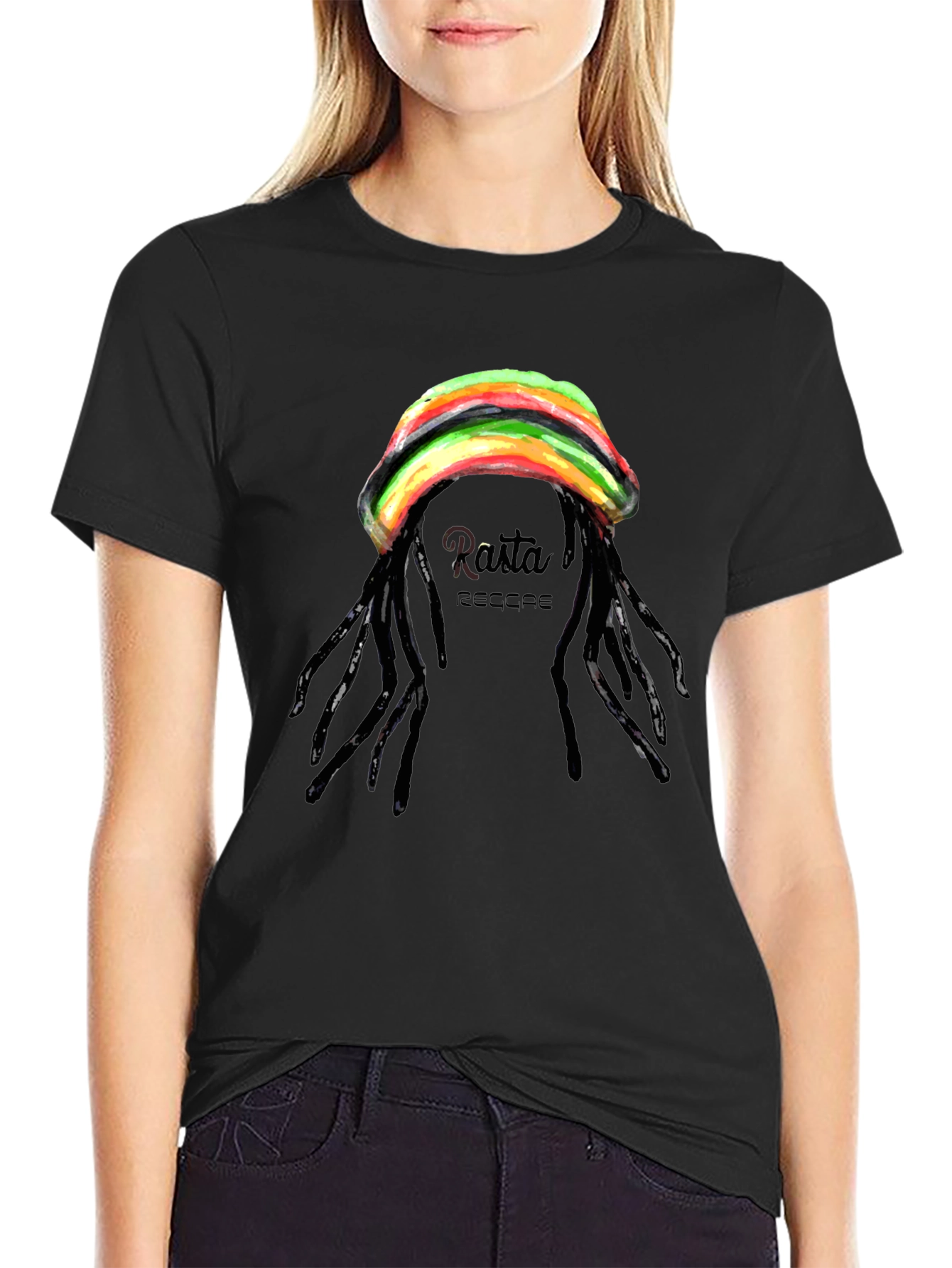 Rasta Reggae T-Shirt - Black Graphic Tee
