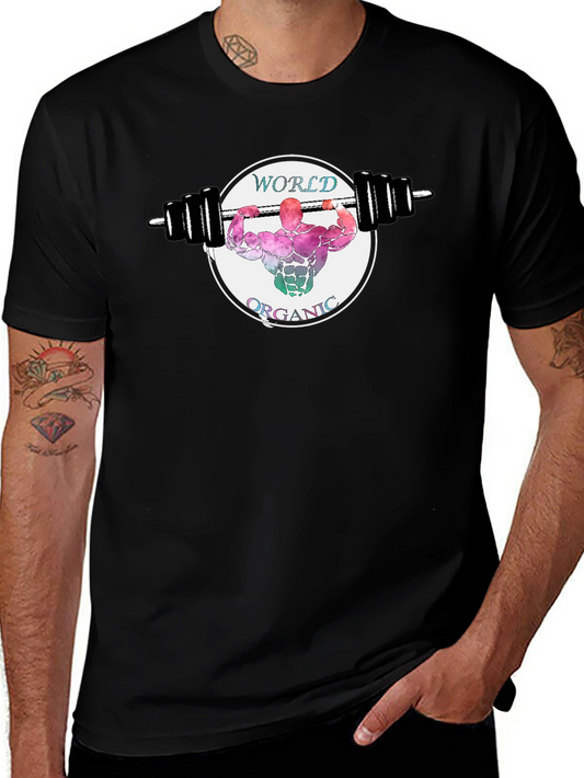 World Organic Fitness Black T-Shirt