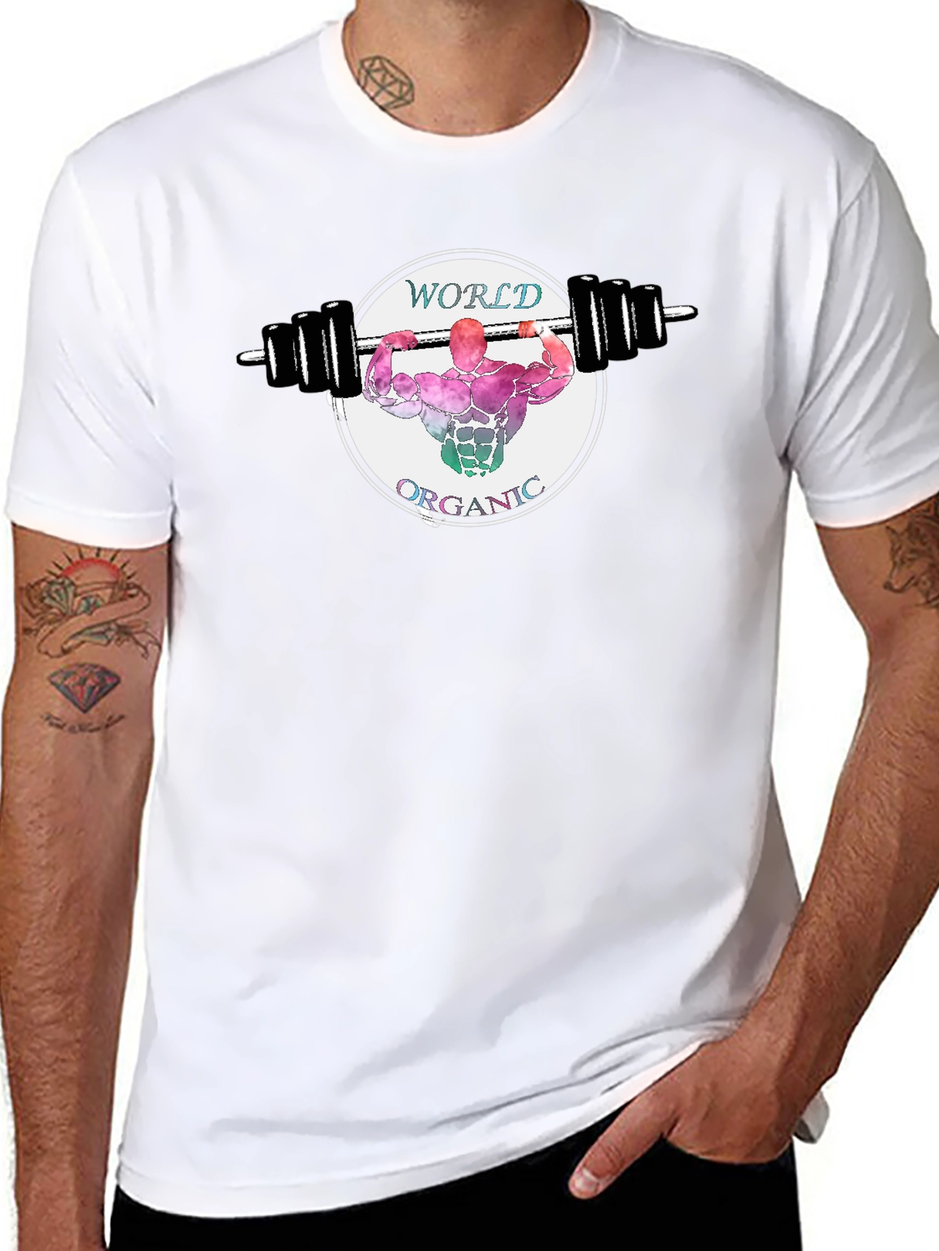 World Organic Fitness Black T-Shirt