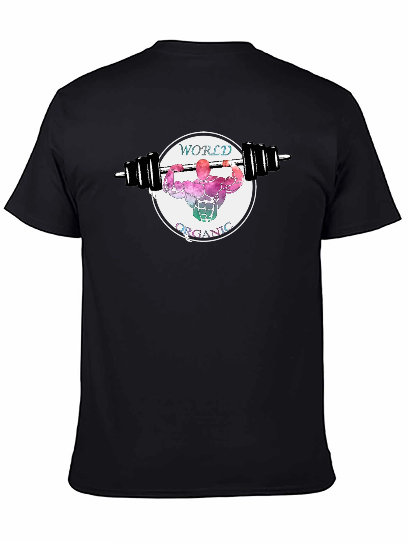 World Organic Fitness Black T-Shirt