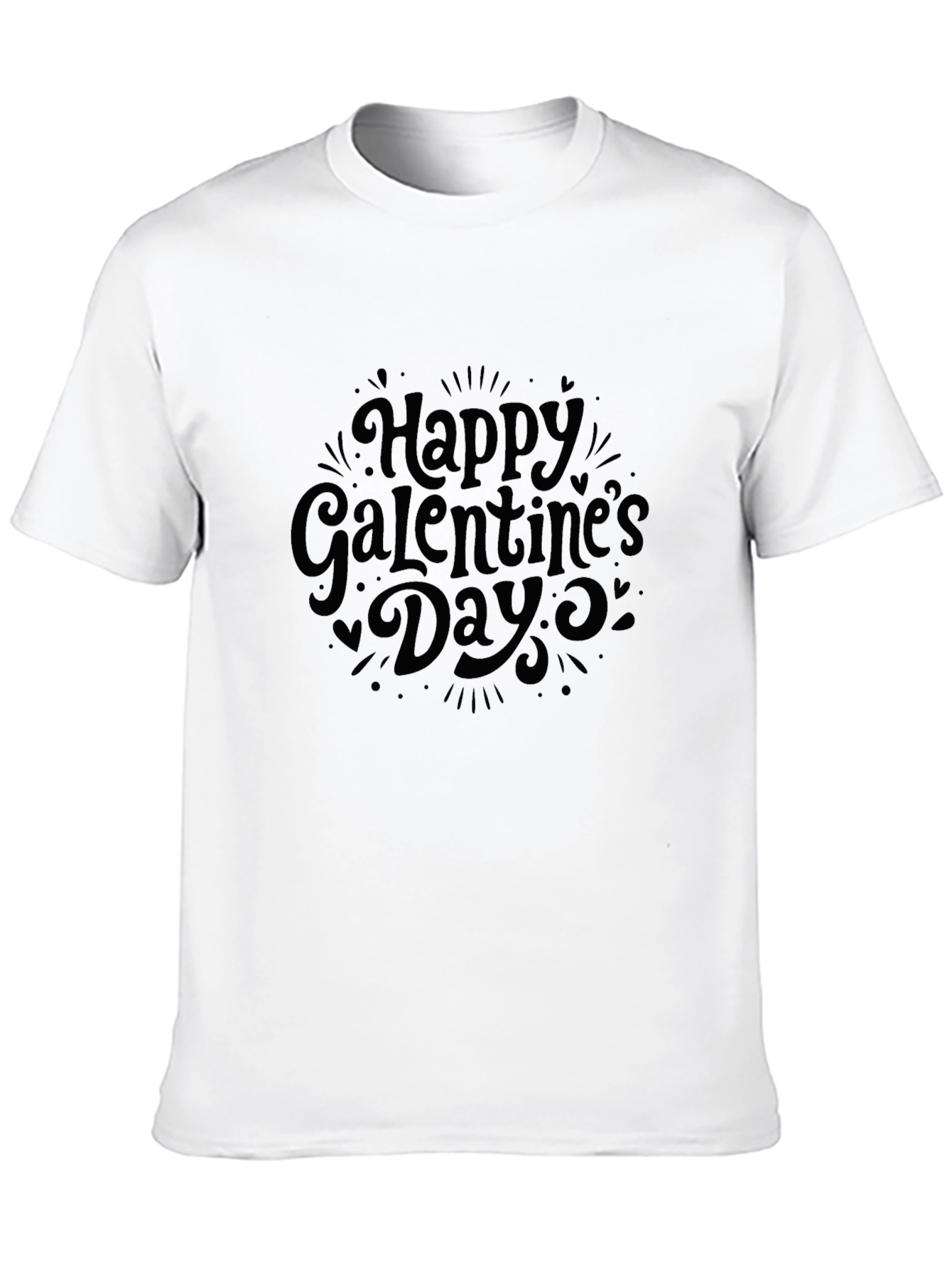 Happy Galentines Day Black Graphic Tee