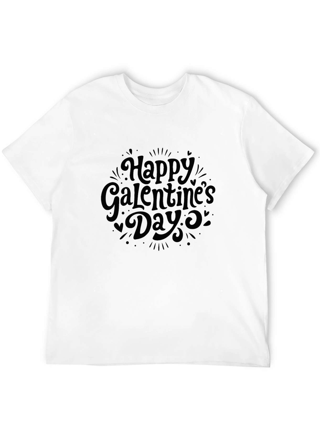 Happy Galentines Day Black Graphic Tee
