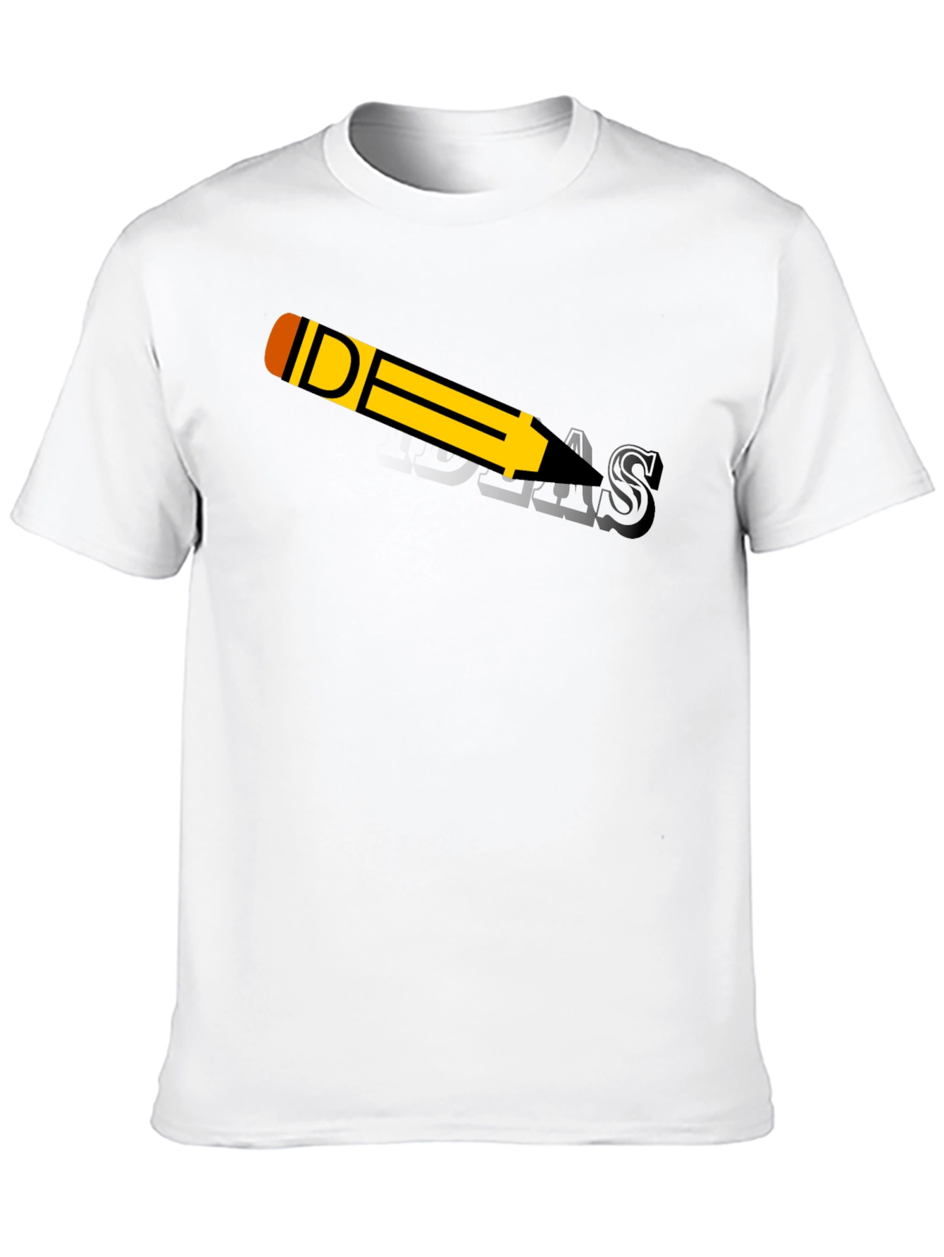 Ideas Pencil Black Graphic T-Shirt