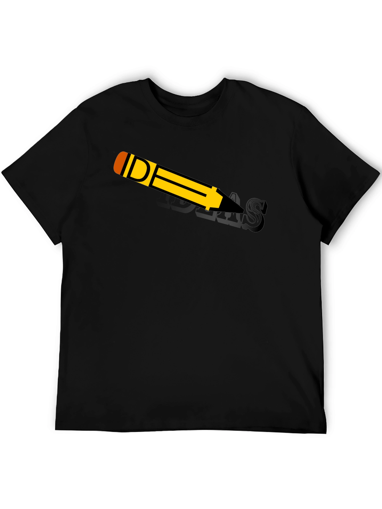 Ideas Pencil Black Graphic T-Shirt