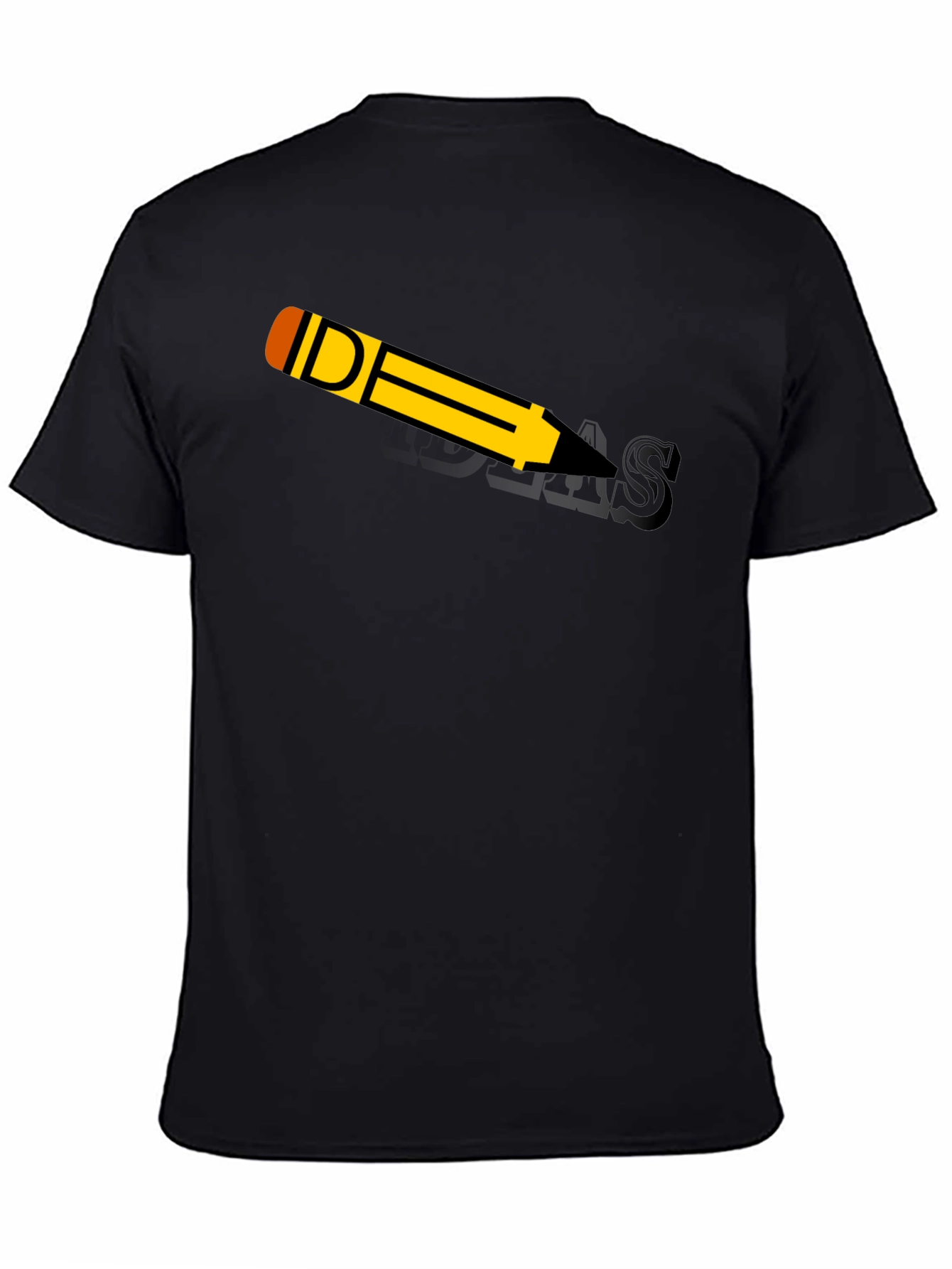 Ideas Pencil Black Graphic T-Shirt