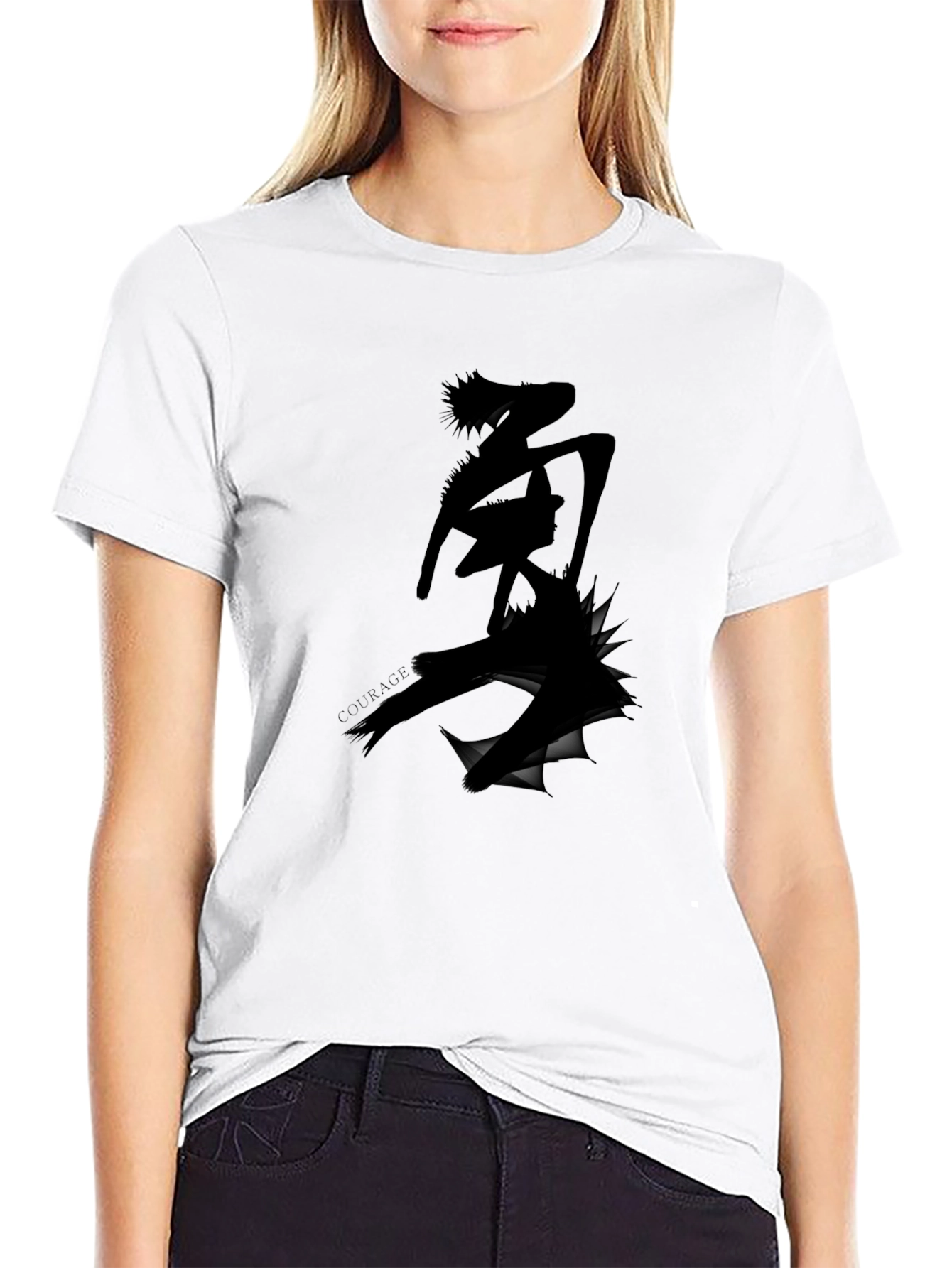 Edgy Graphic Tee - Ripped Anime Design