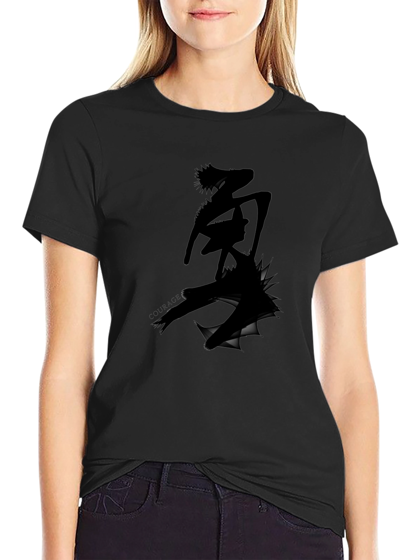 Edgy Graphic Tee - Ripped Anime Design