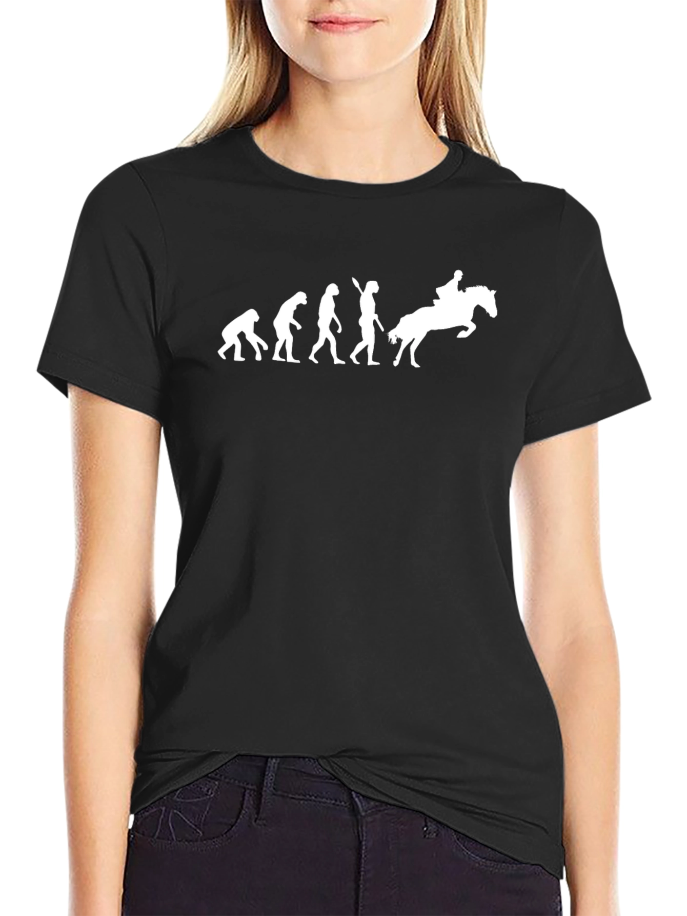 Evolution Horse Rider T-Shirt - Black