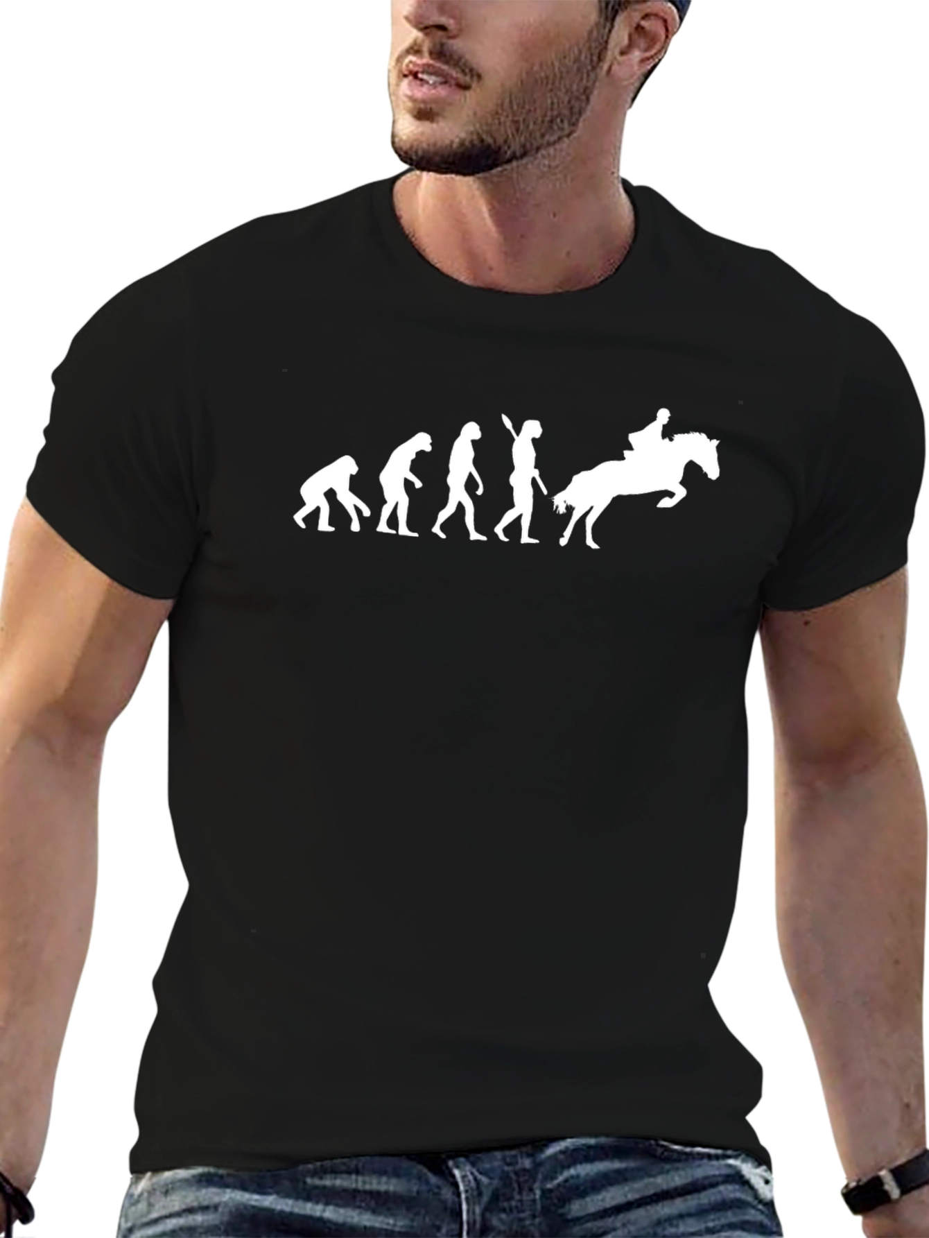 Evolution Horse Rider T-Shirt - Black