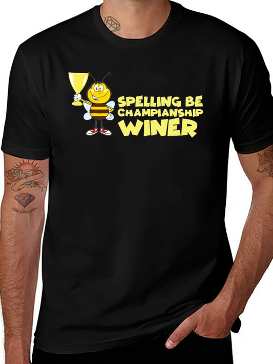 Spelling Bee Champion Winner Black T-Shirt