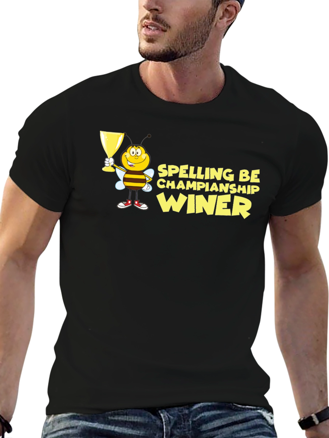 Spelling Bee Champion Winner Black T-Shirt
