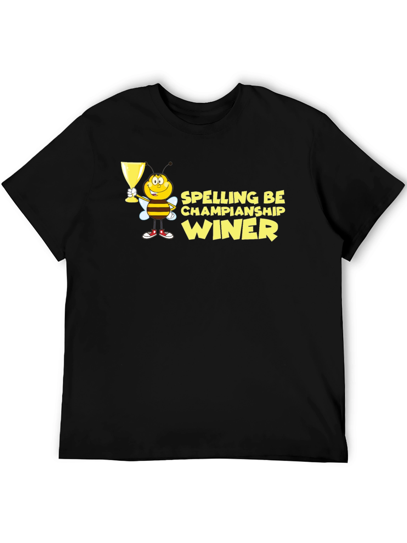 Spelling Bee Champion Winner Black T-Shirt