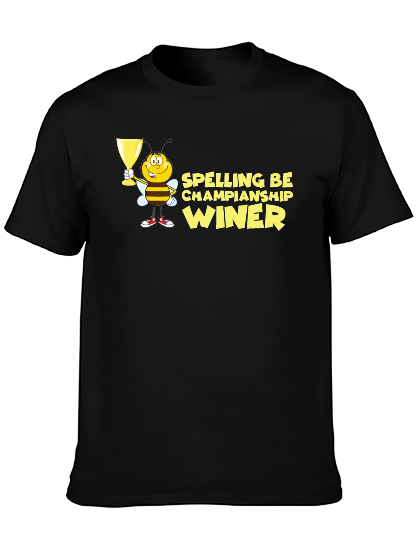 Spelling Bee Champion Winner Black T-Shirt