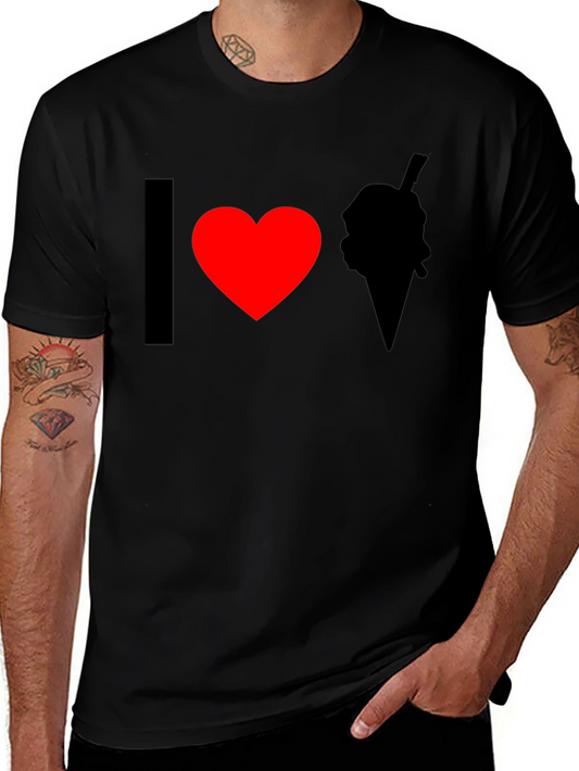 I Heart Ice Cream Black T-Shirt