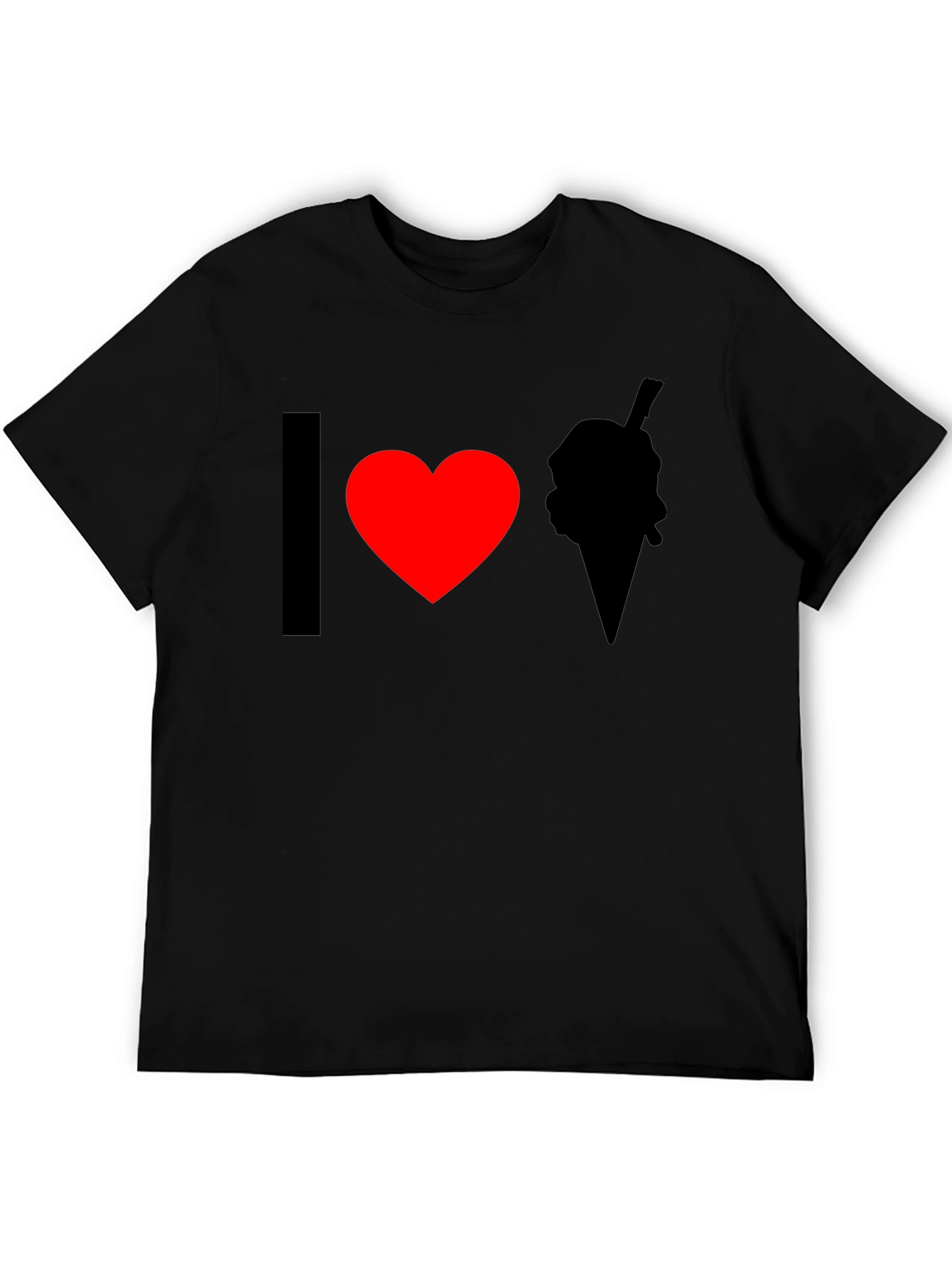 I Heart Ice Cream Black T-Shirt