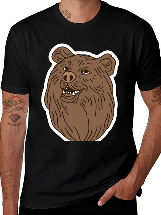 Bear Graphic Tee - Mens Black T-Shirt