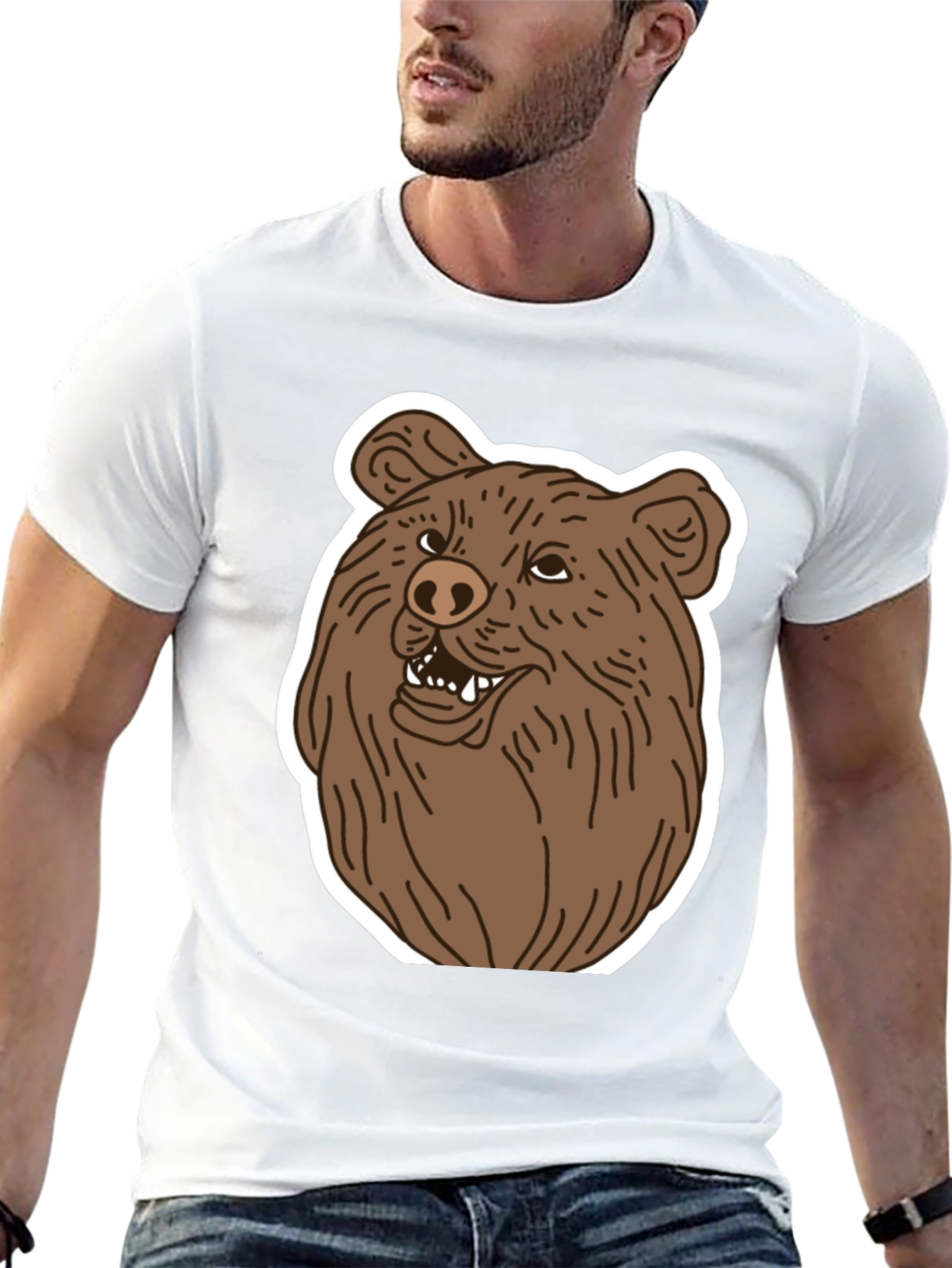 Bear Graphic Tee - Mens Black T-Shirt