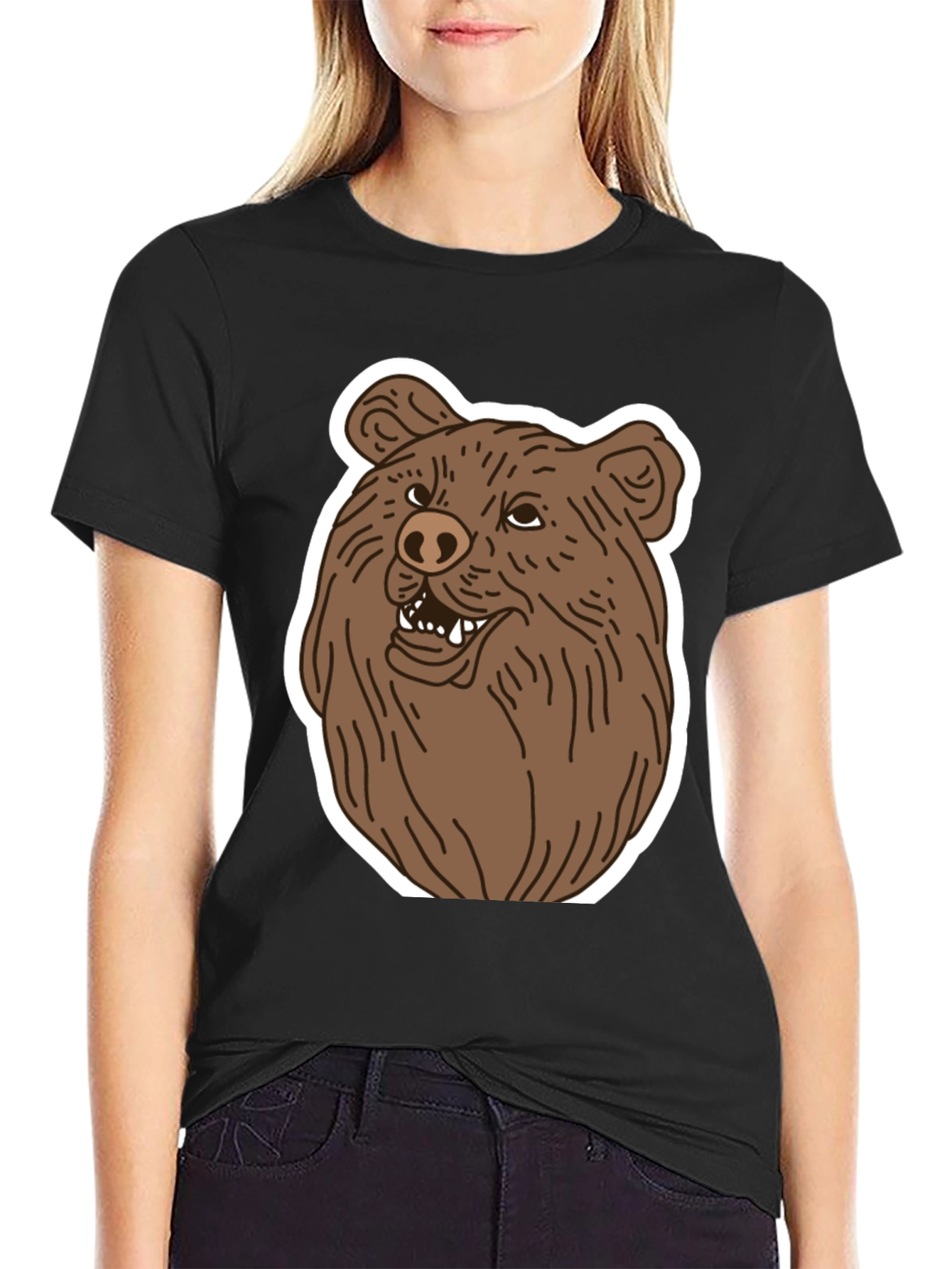 Bear Graphic Tee - Mens Black T-Shirt