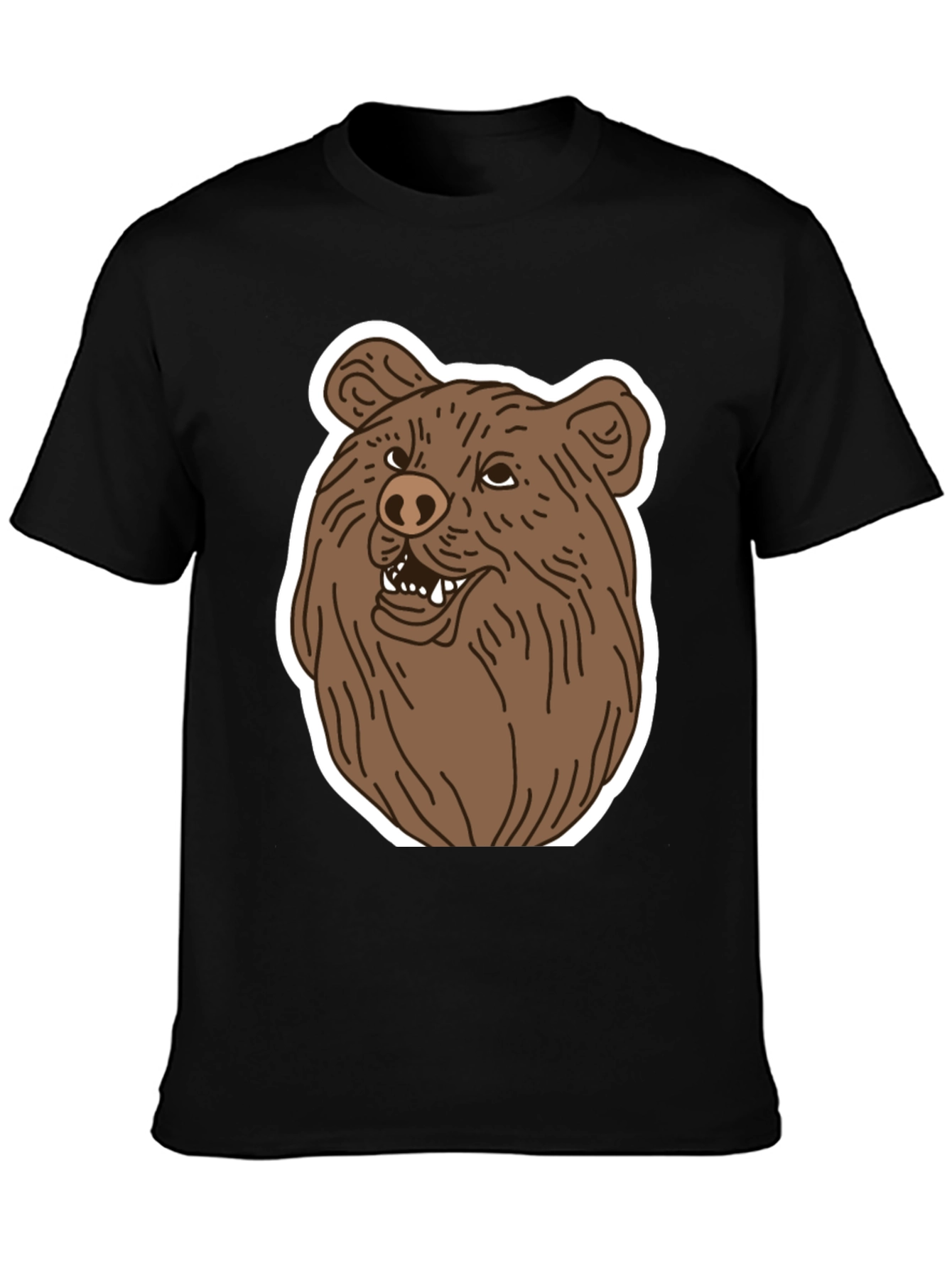 Bear Graphic Tee - Mens Black T-Shirt