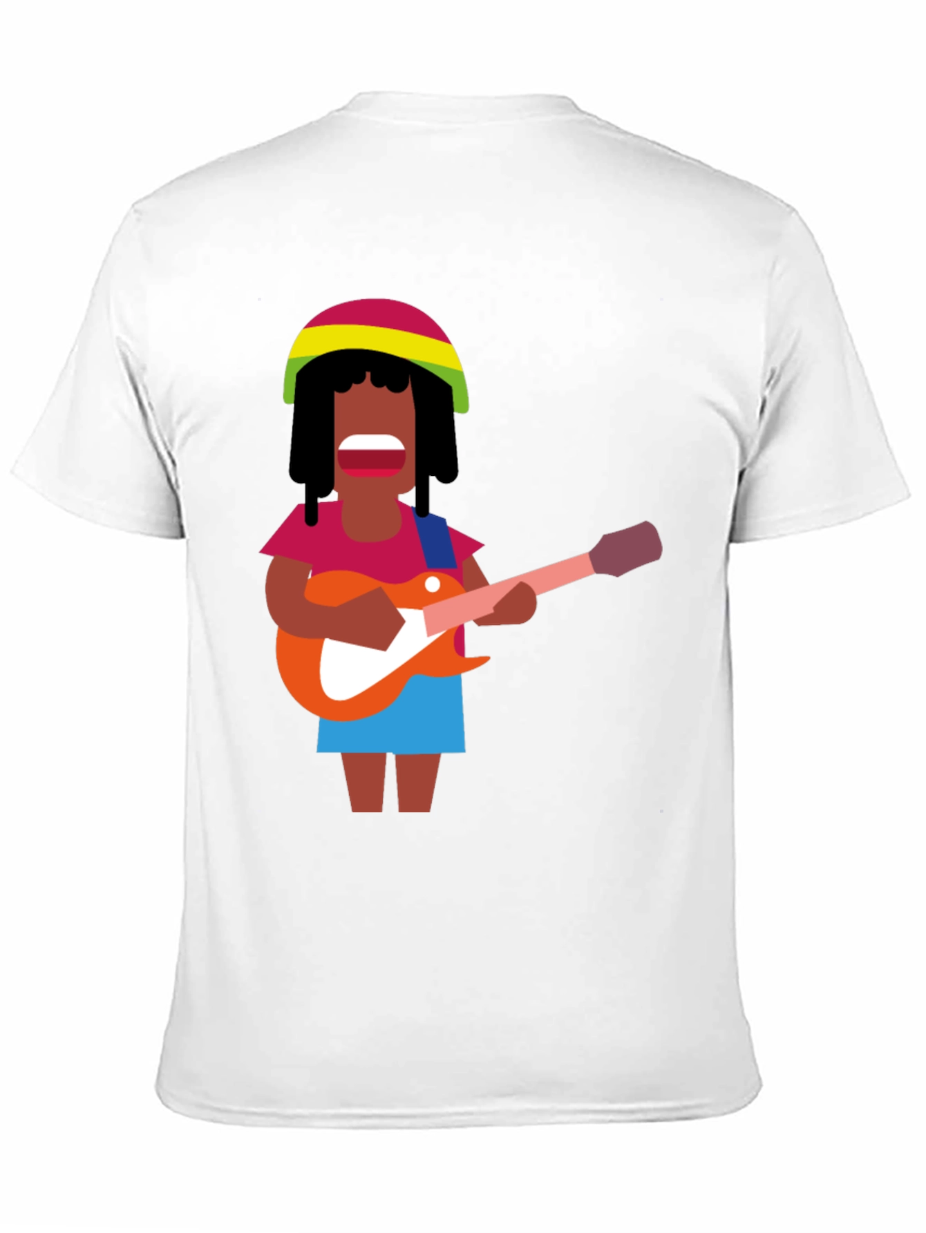 Rasta Reggae Musician Graphic Tee - Black
