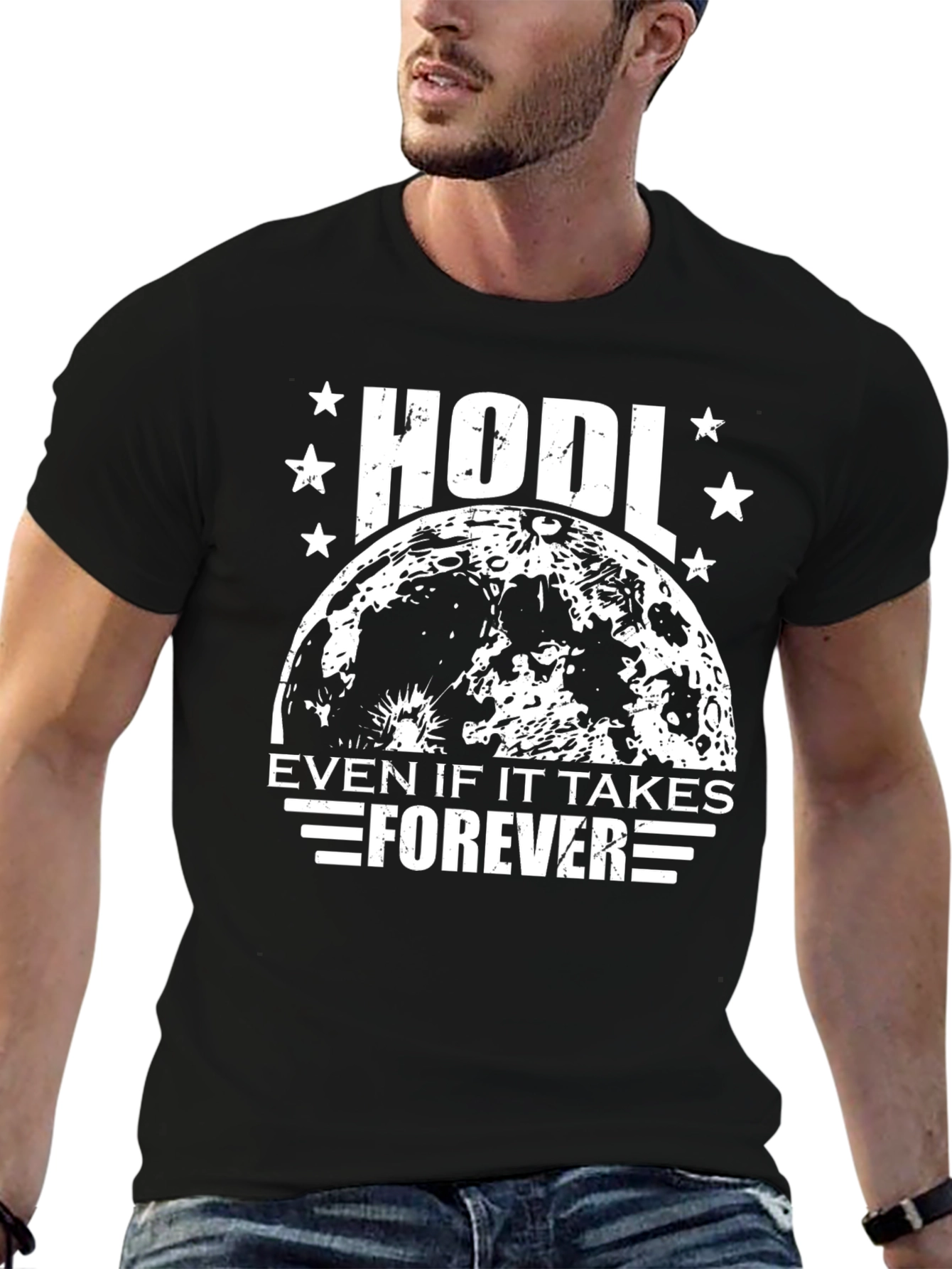 HODL Crypto T-Shirt - Moon Design