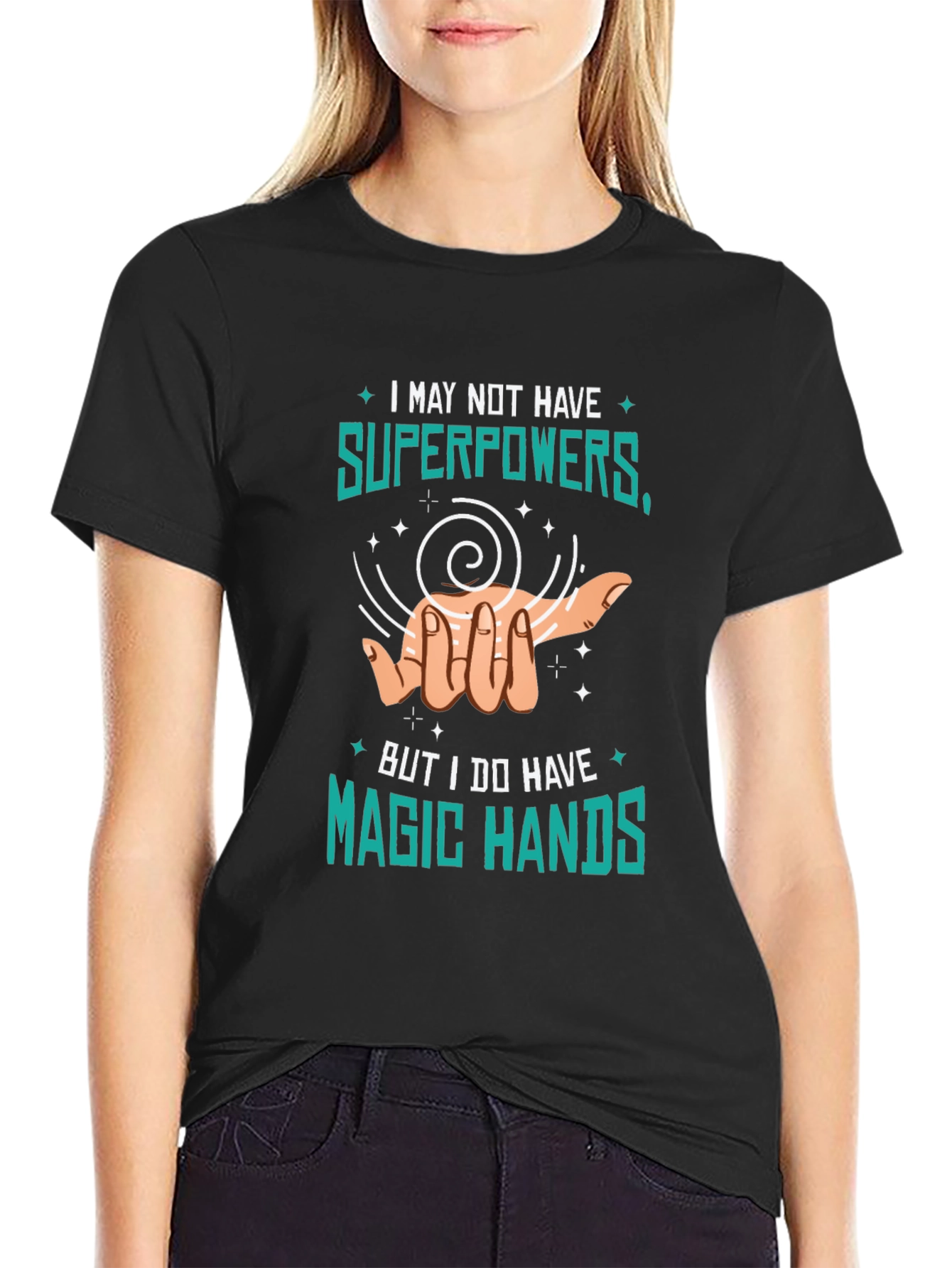 Magic Hands Graphic Tee - Novelty Print T-Shirt