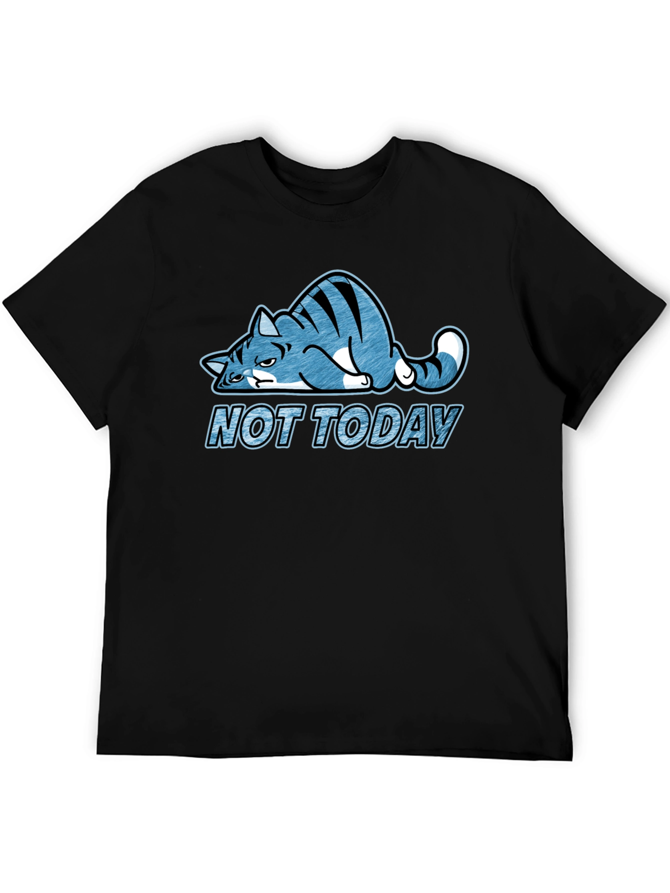 Not Today Cat Graphic Tee - Lazy Cat T-Shirt