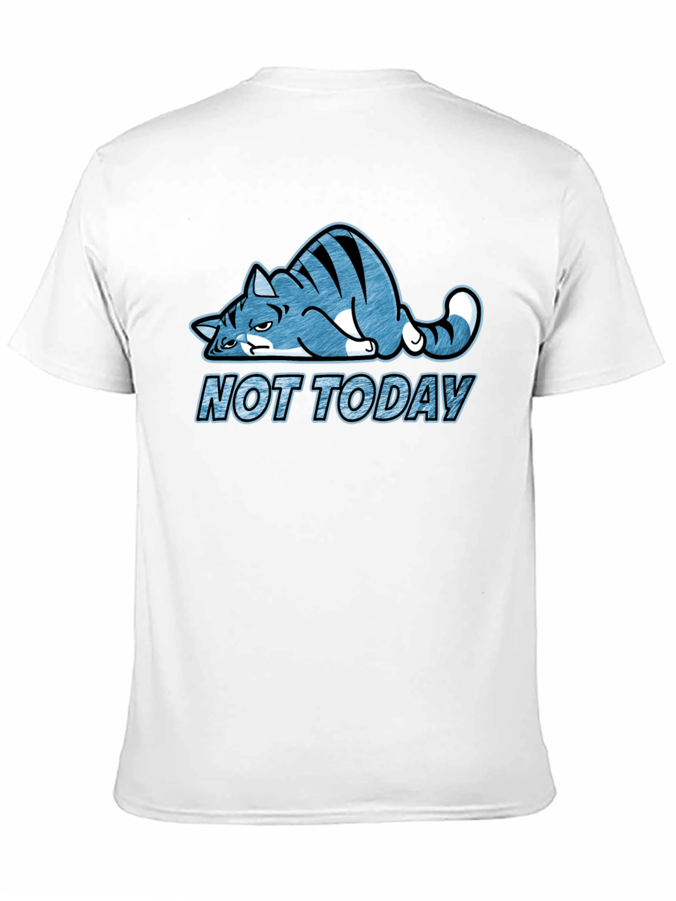 Not Today Cat Graphic Tee - Lazy Cat T-Shirt